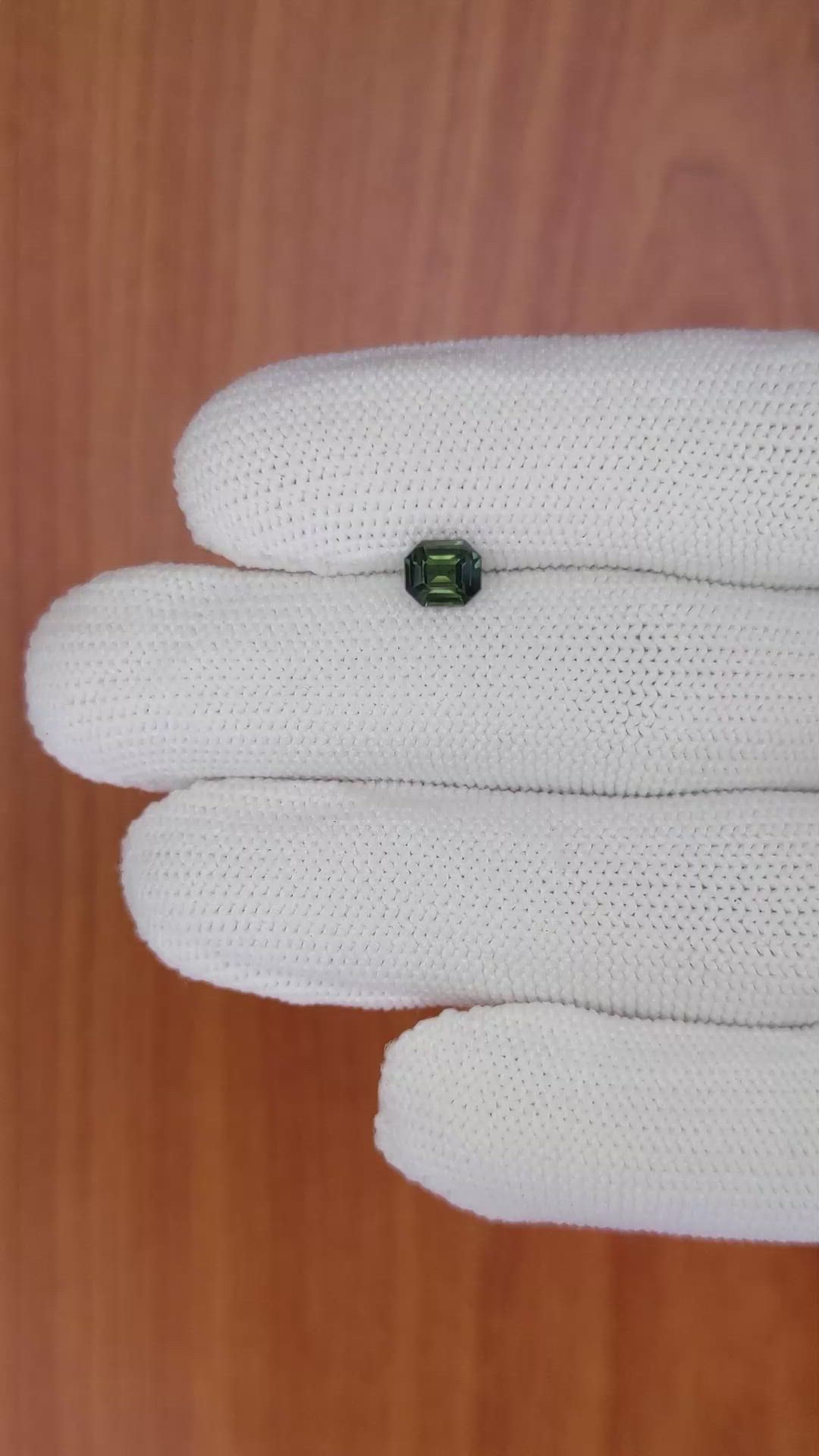 0.82 Ct. Green Sapphire from Madagascar Size Video