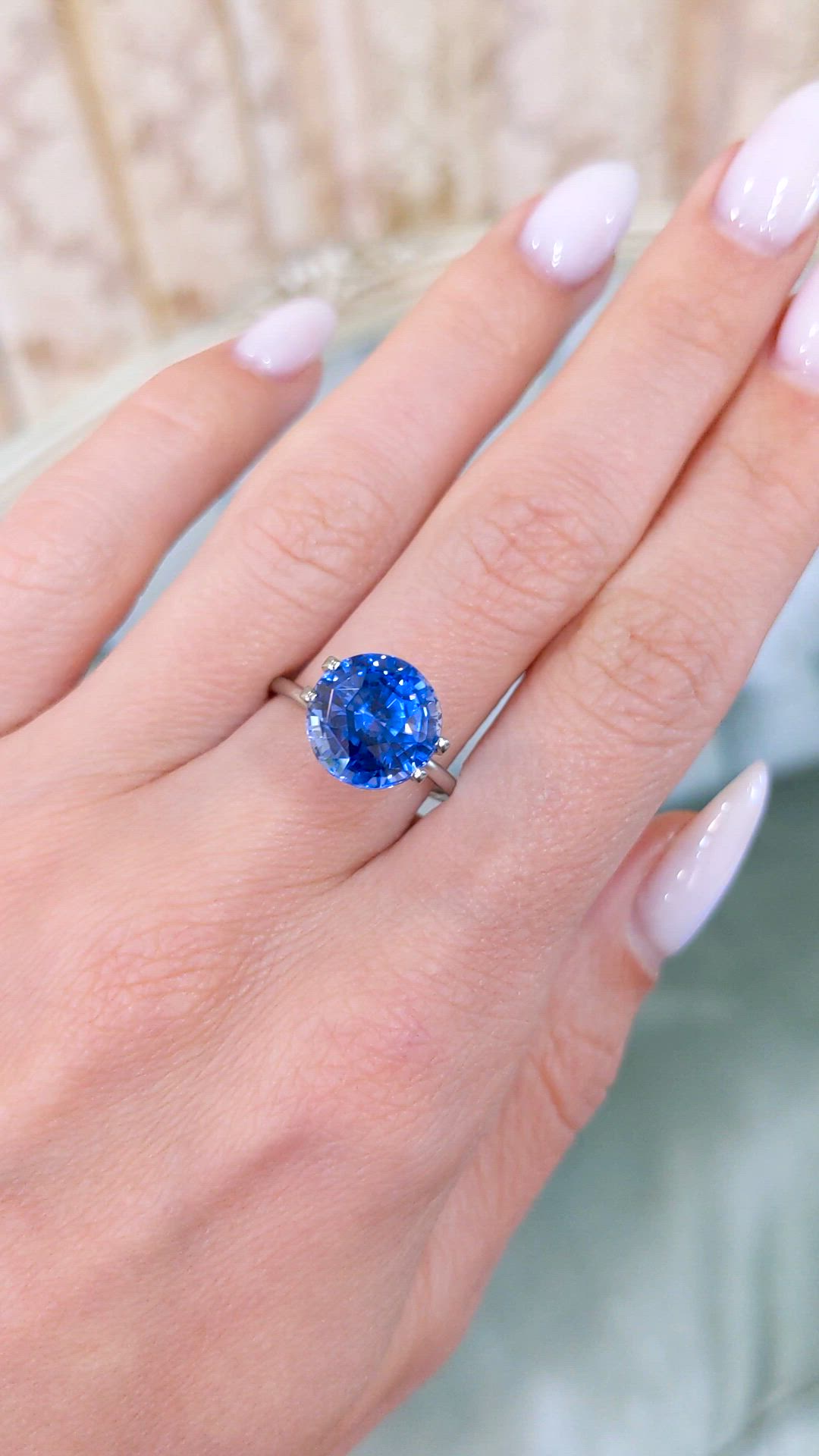 6.15 Ct. Blue Sapphire from Ceylon (Sri Lanka) Size Video