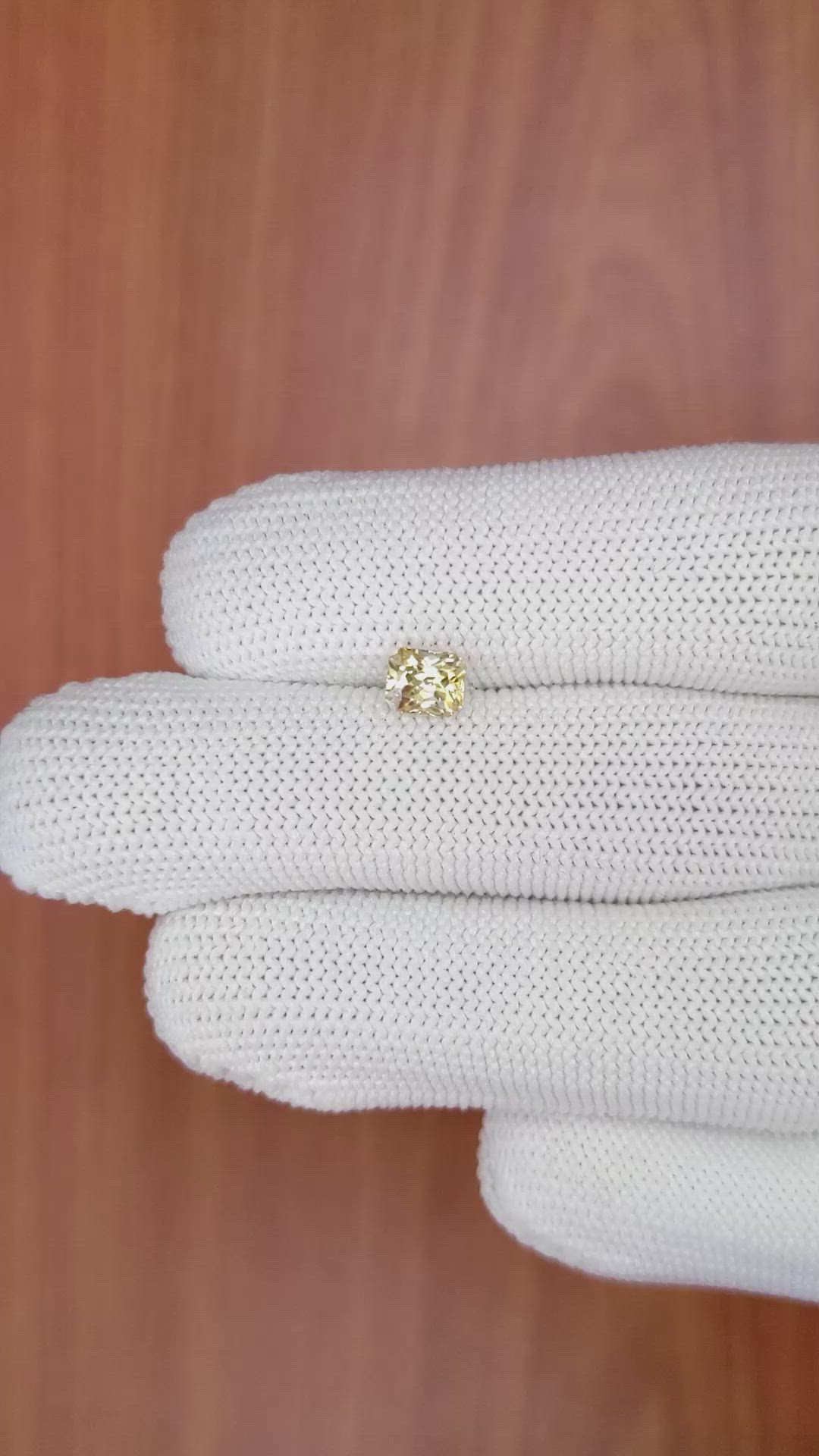 0.89 Ct. Yellow Sapphire from Ceylon (Sri Lanka) Size Video