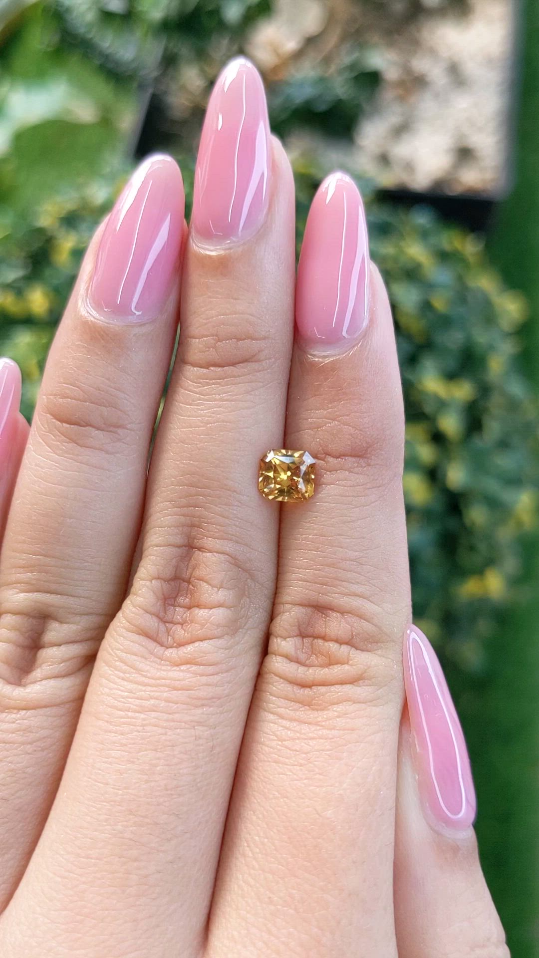 1.20 Ct. Yellowish Orange Sapphire from Ceylon (Sri Lanka) Size Video