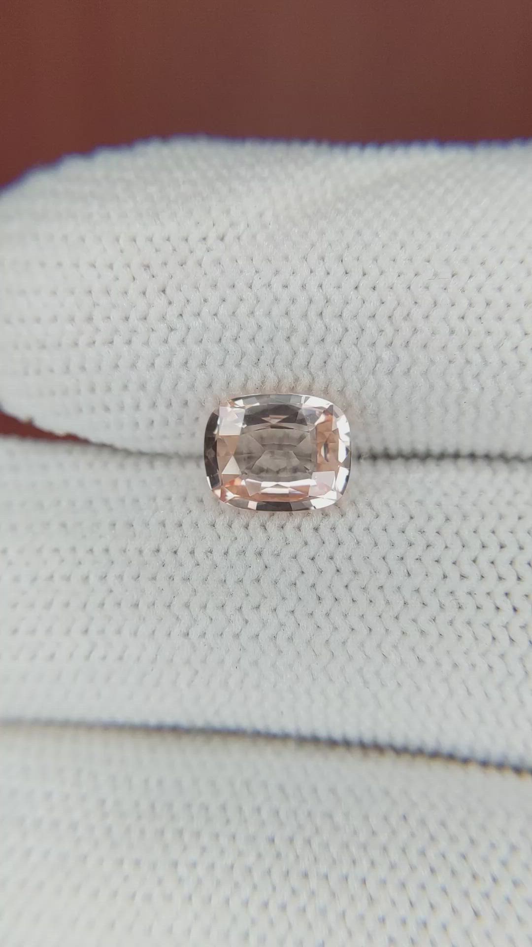 1.70 Ct. Peach Sapphire from Ceylon (Sri Lanka) Size Video