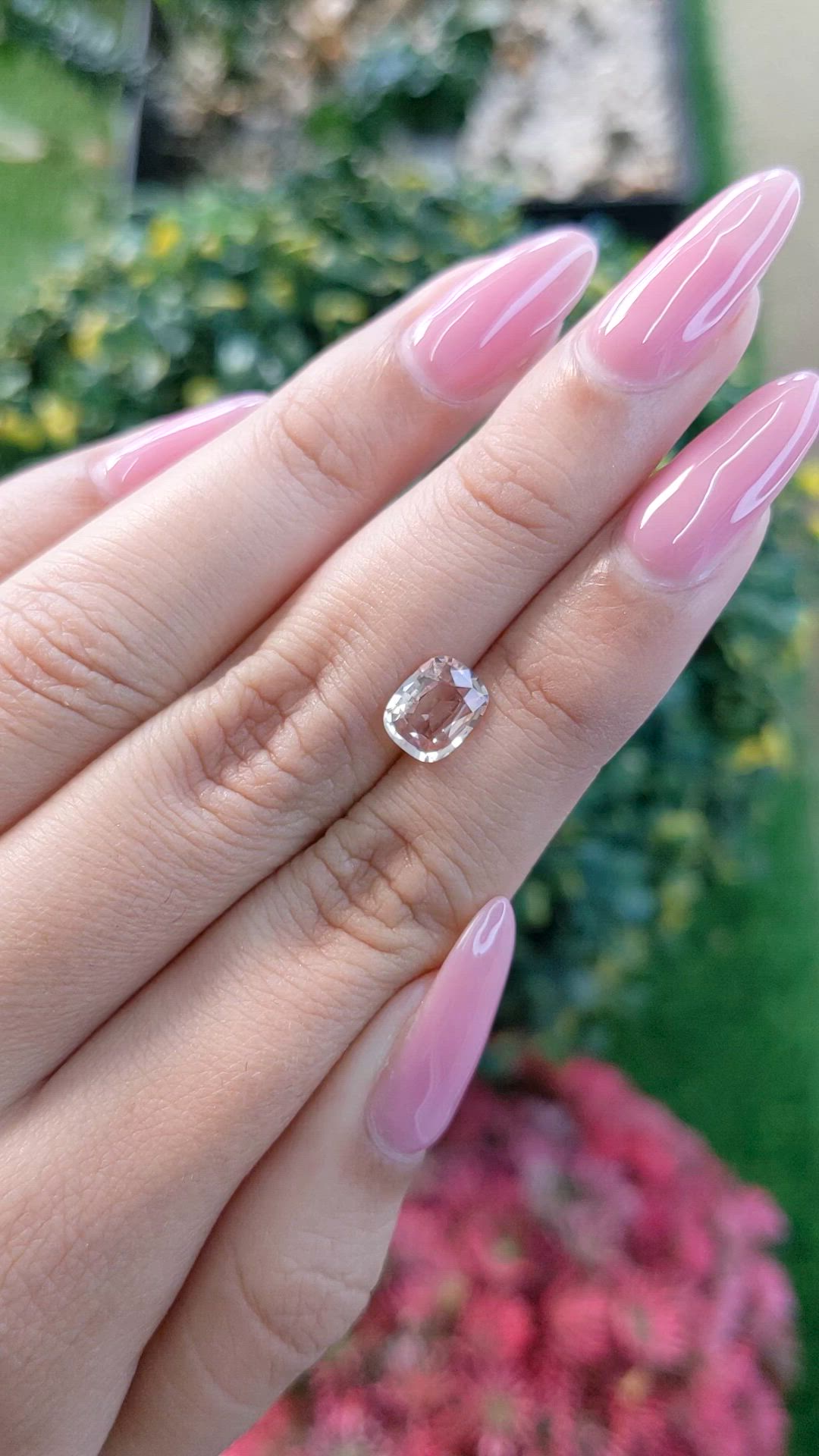 1.70 Ct. Peach Sapphire from Ceylon (Sri Lanka) Size Video