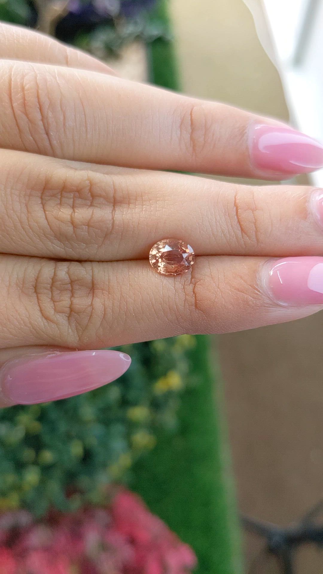 1.33 Ct. Orangish Brown Sapphire from Ceylon (Sri Lanka) Size Video