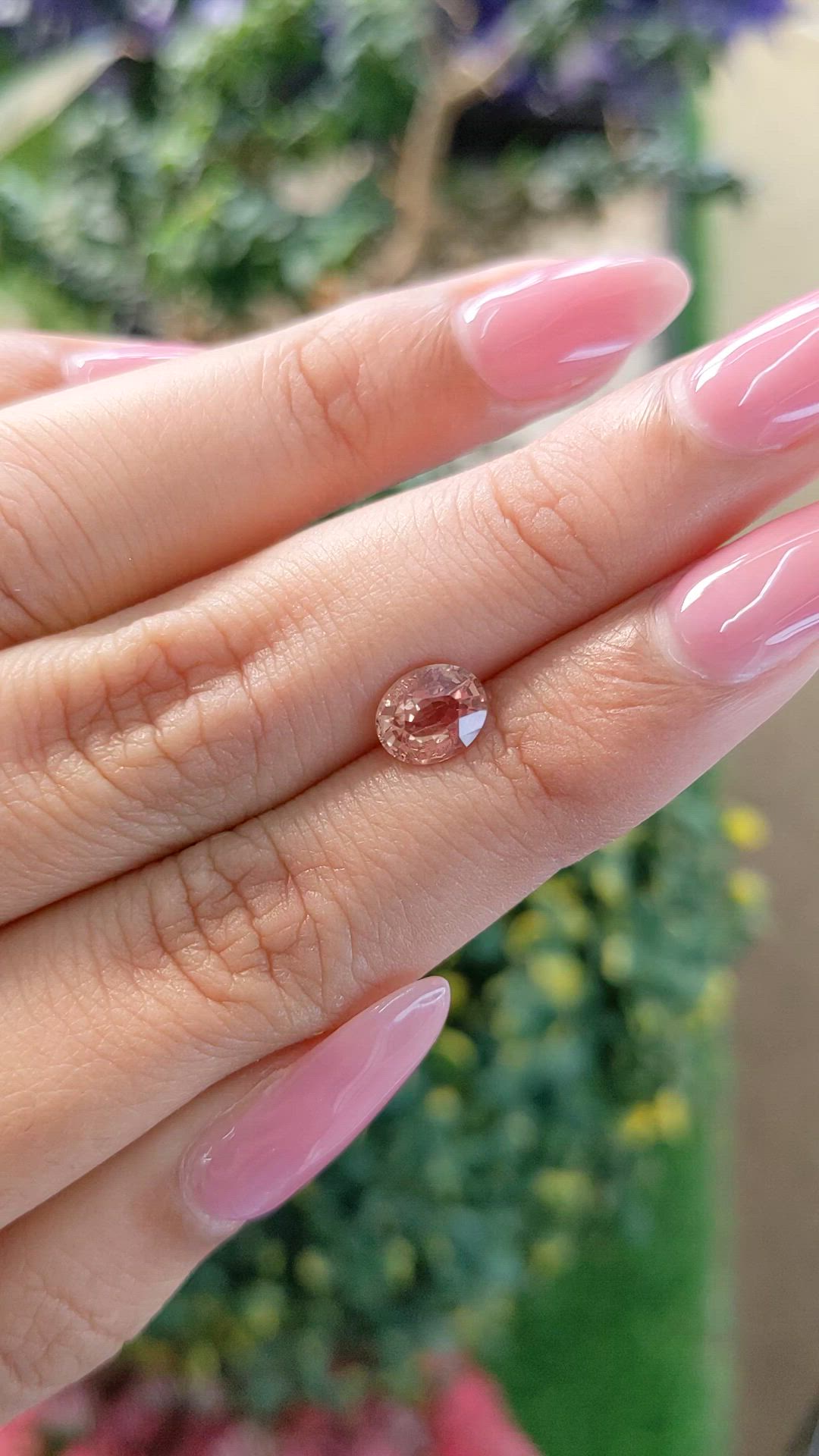 1.33 Ct. Orangish Brown Sapphire from Ceylon (Sri Lanka) Size Video