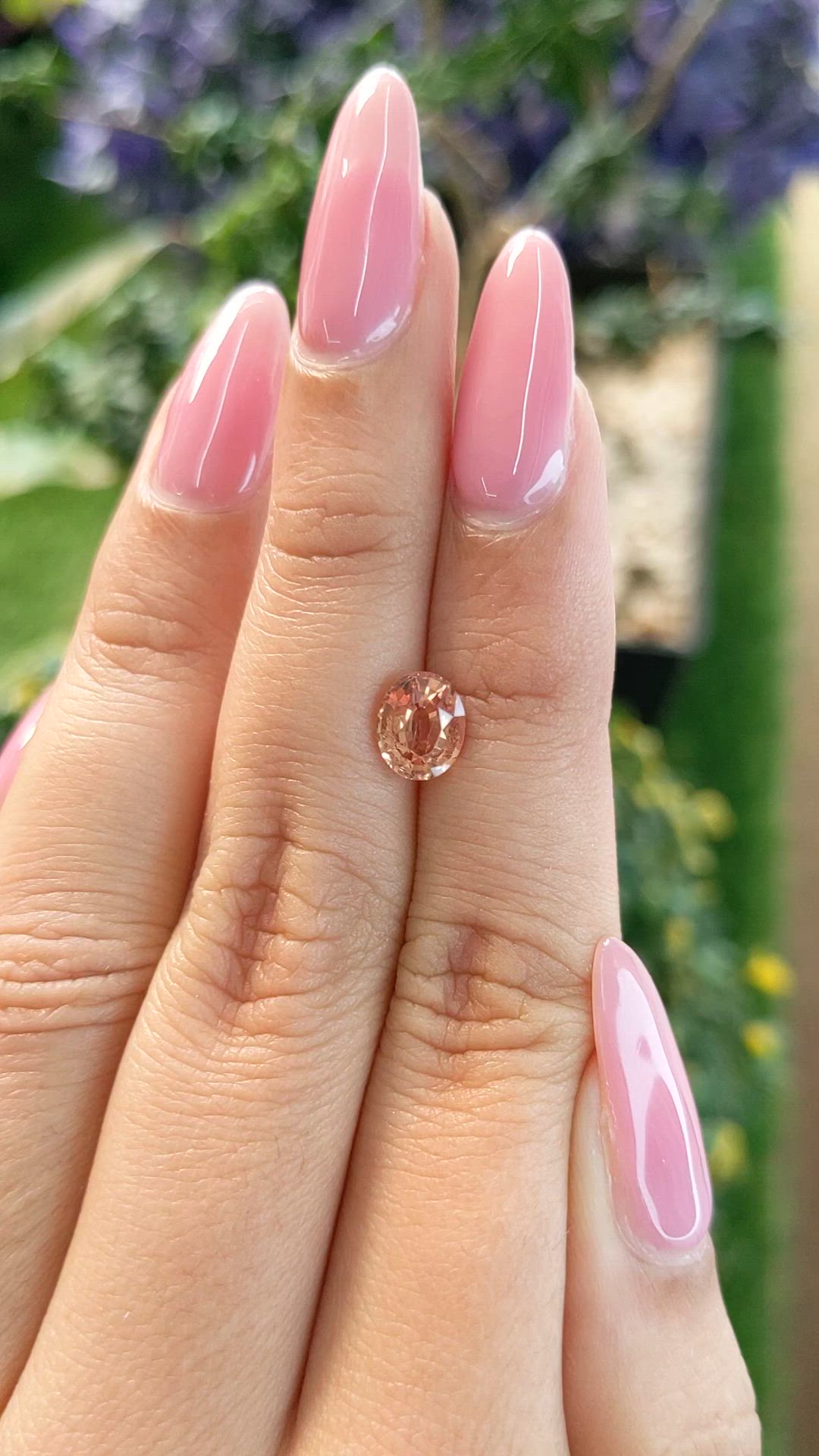 1.33 Ct. Orangish Brown Sapphire from Ceylon (Sri Lanka) Size Video