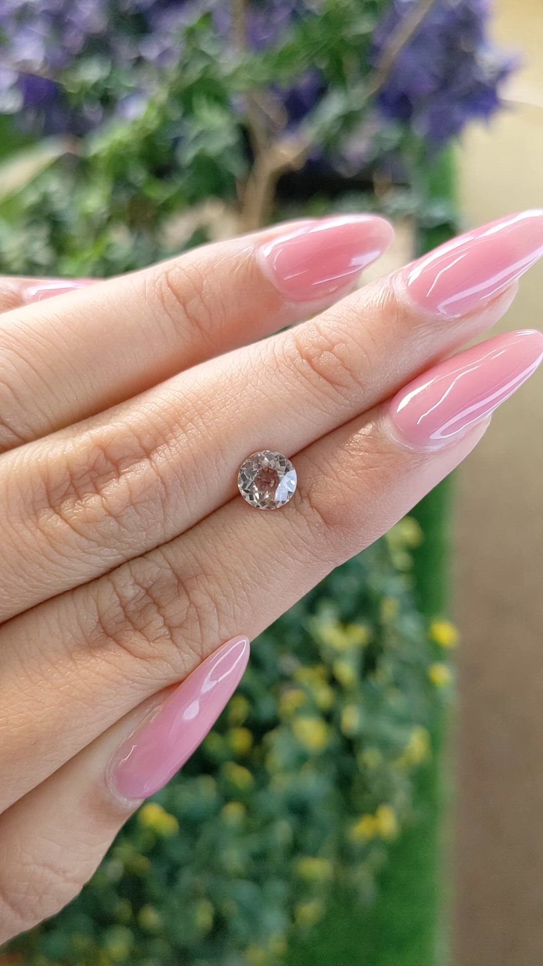 1.21 Ct. Peach Sapphire from Ceylon (Sri Lanka) Size Video