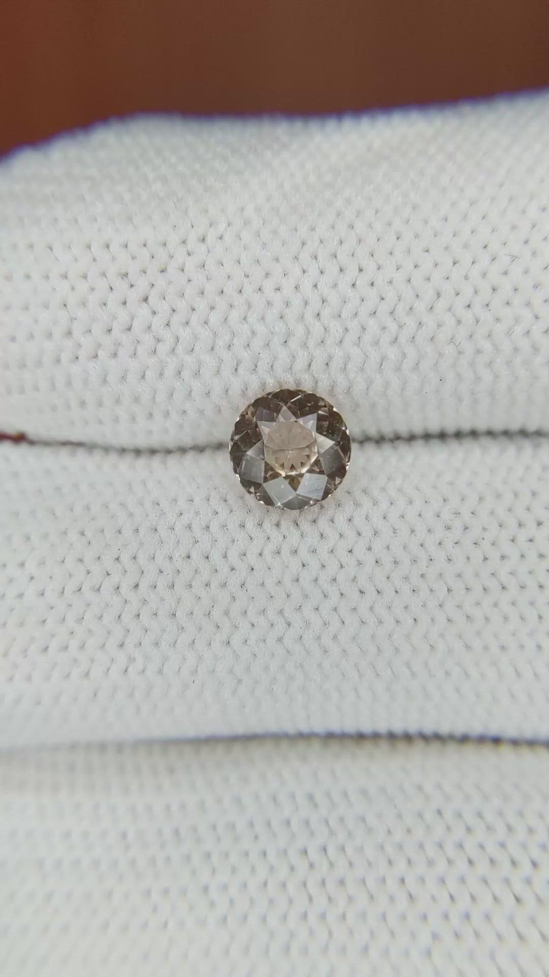 1.21 Ct. Peach Sapphire from Ceylon (Sri Lanka) Size Video