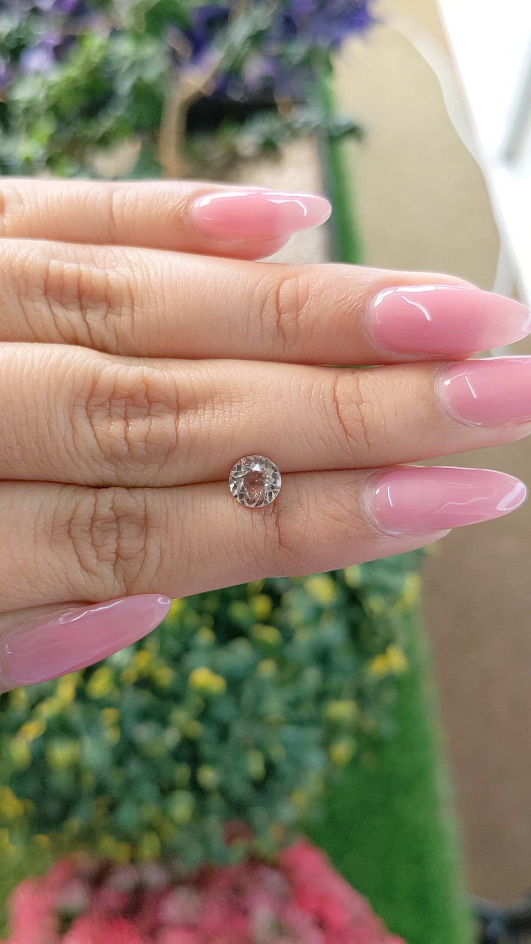 1.21 Ct. Peach Sapphire from Ceylon (Sri Lanka) Size Video