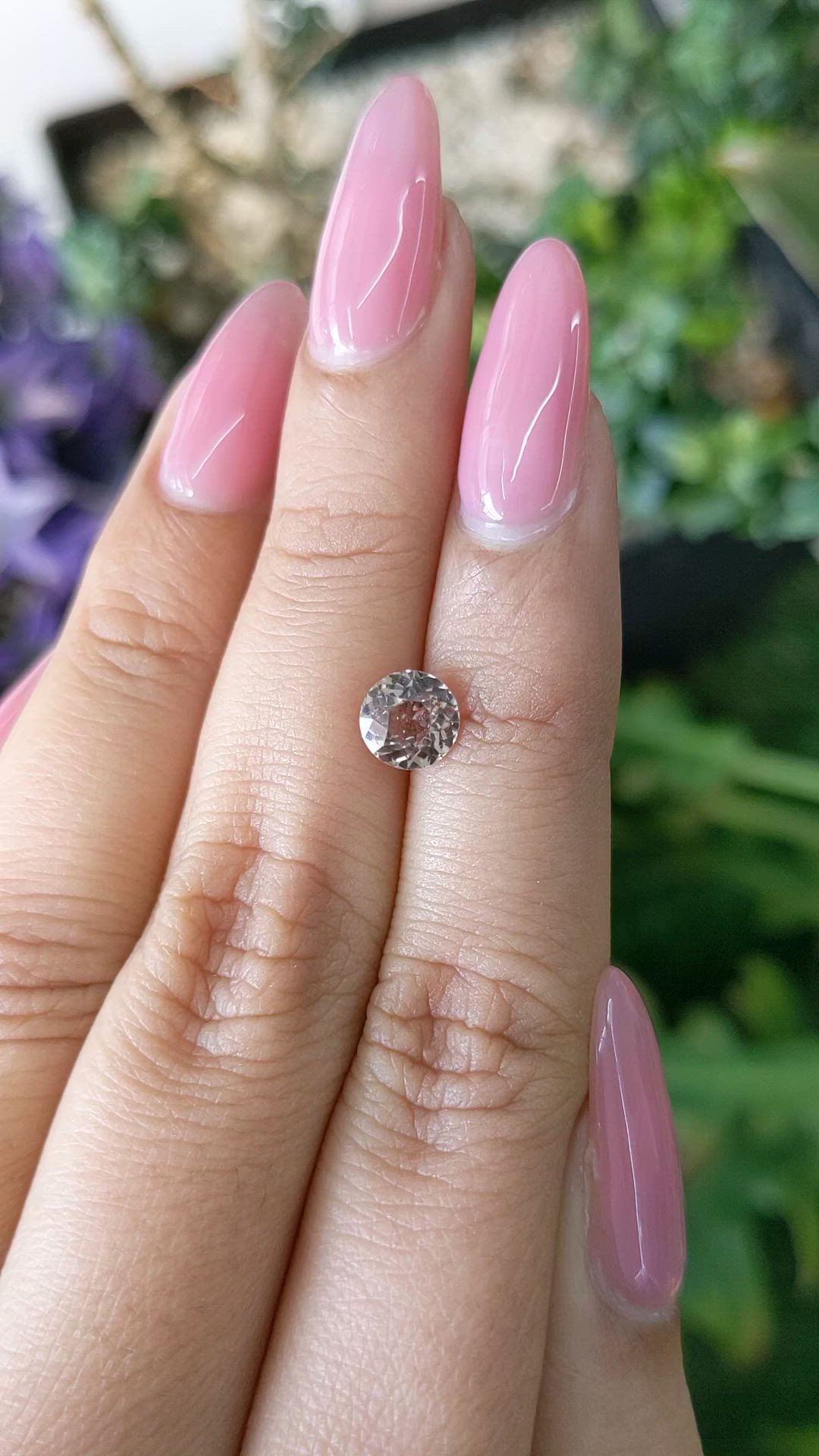 1.21 Ct. Peach Sapphire from Ceylon (Sri Lanka) Size Video