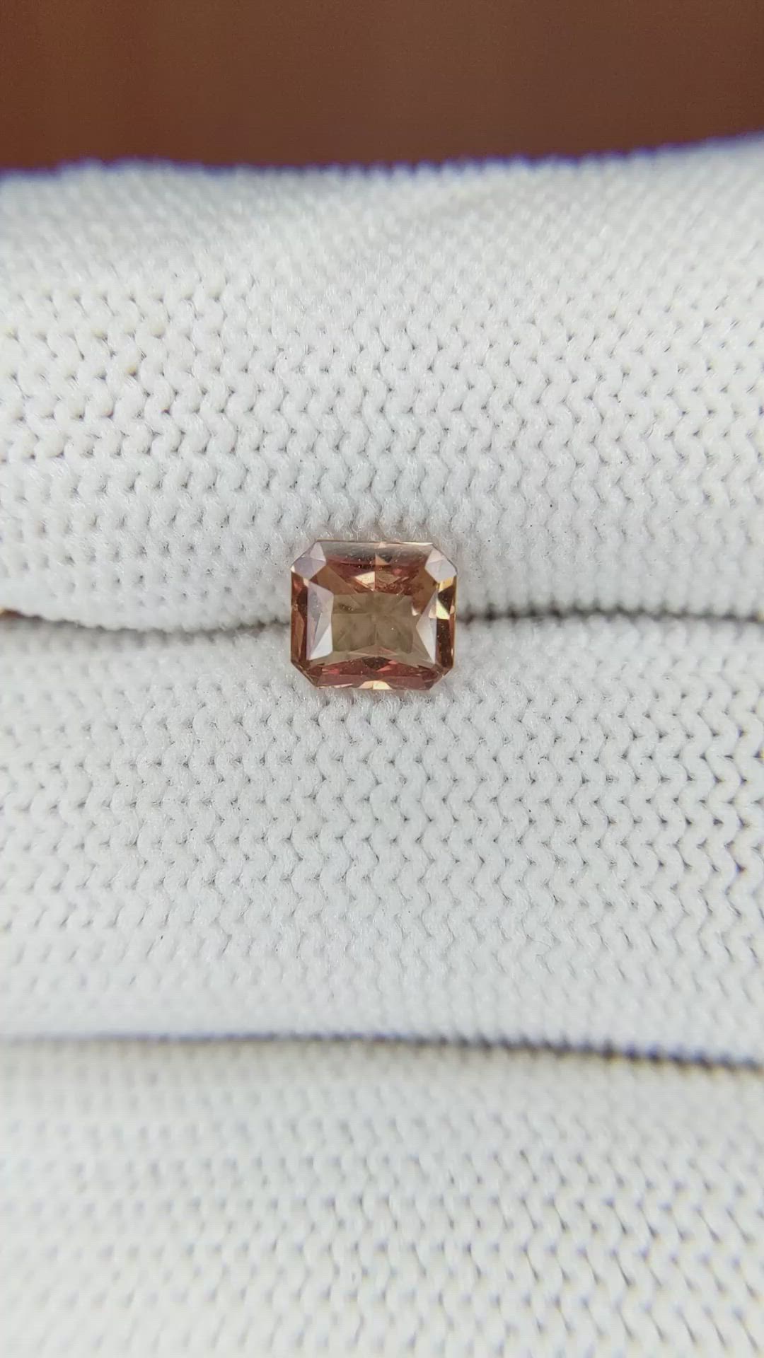 1.12 Ct. Orangish Brown Sapphire from Ceylon (Sri Lanka) Size Video