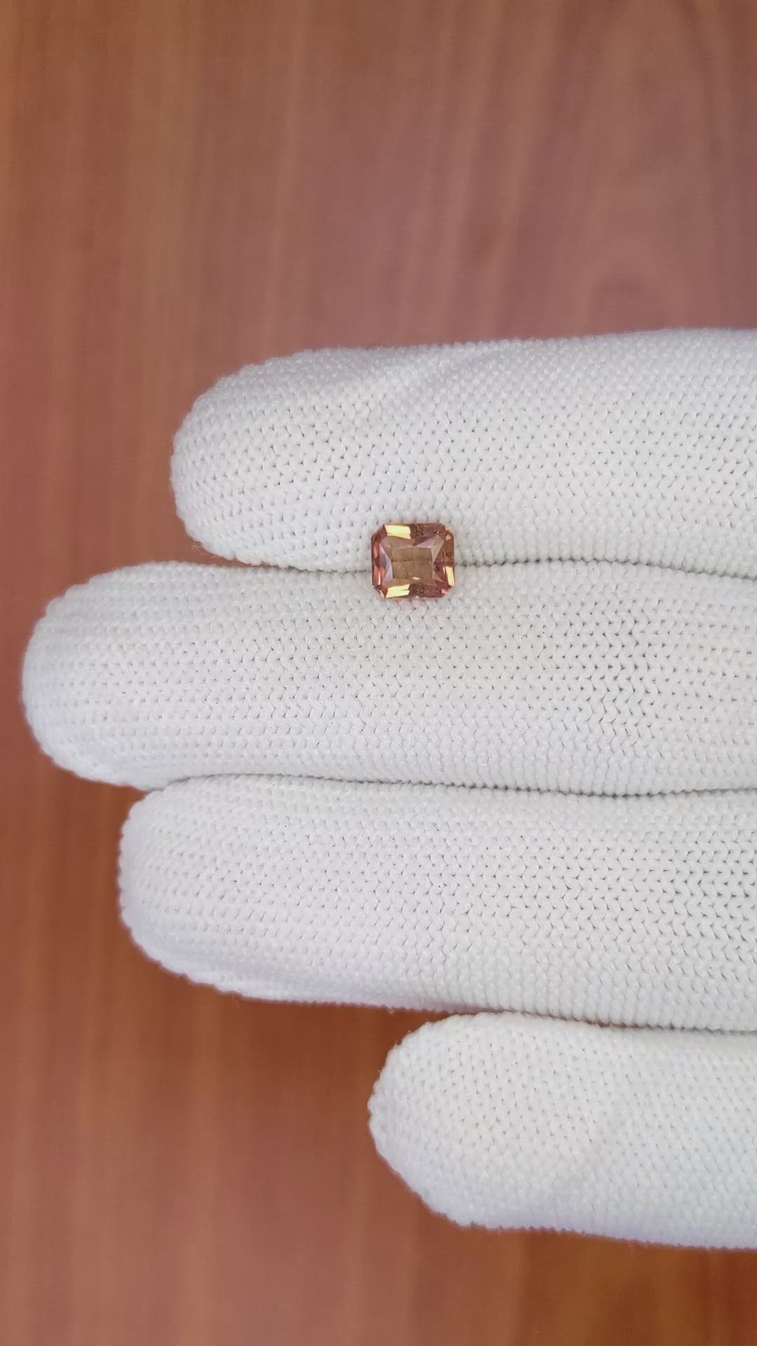 1.12 Ct. Orangish Brown Sapphire from Ceylon (Sri Lanka) Size Video