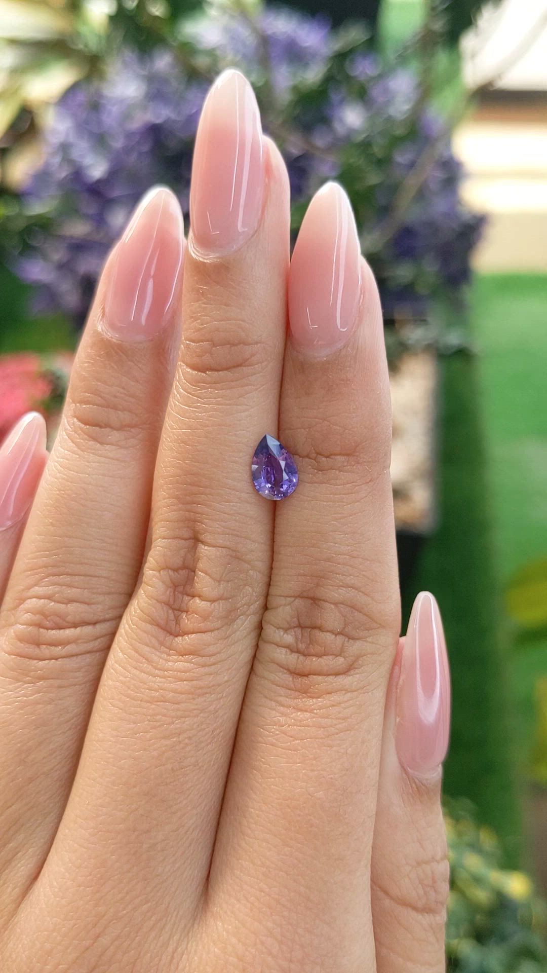 0.75 Ct. Color Change Sapphire from Ceylon (Sri Lanka) Size Video