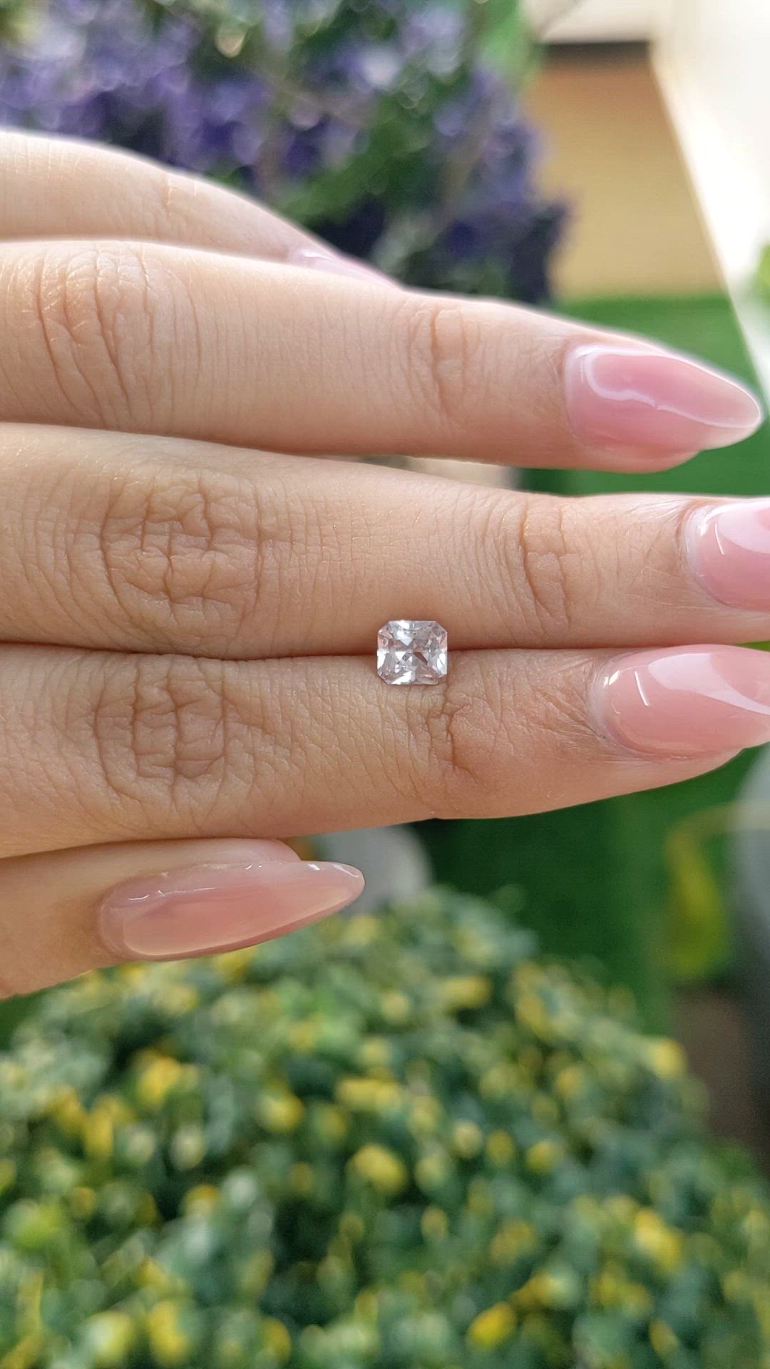 0.76 Ct. Peach Sapphire from Ceylon (Sri Lanka) Size Video