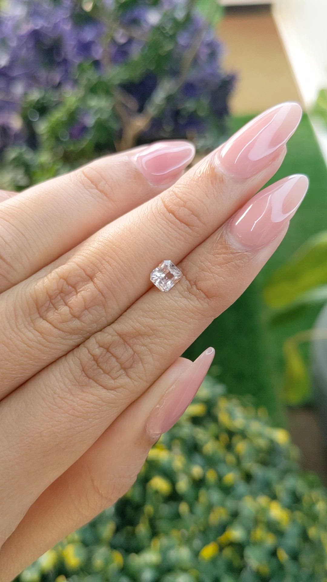 0.76 Ct. Peach Sapphire from Ceylon (Sri Lanka) Size Video