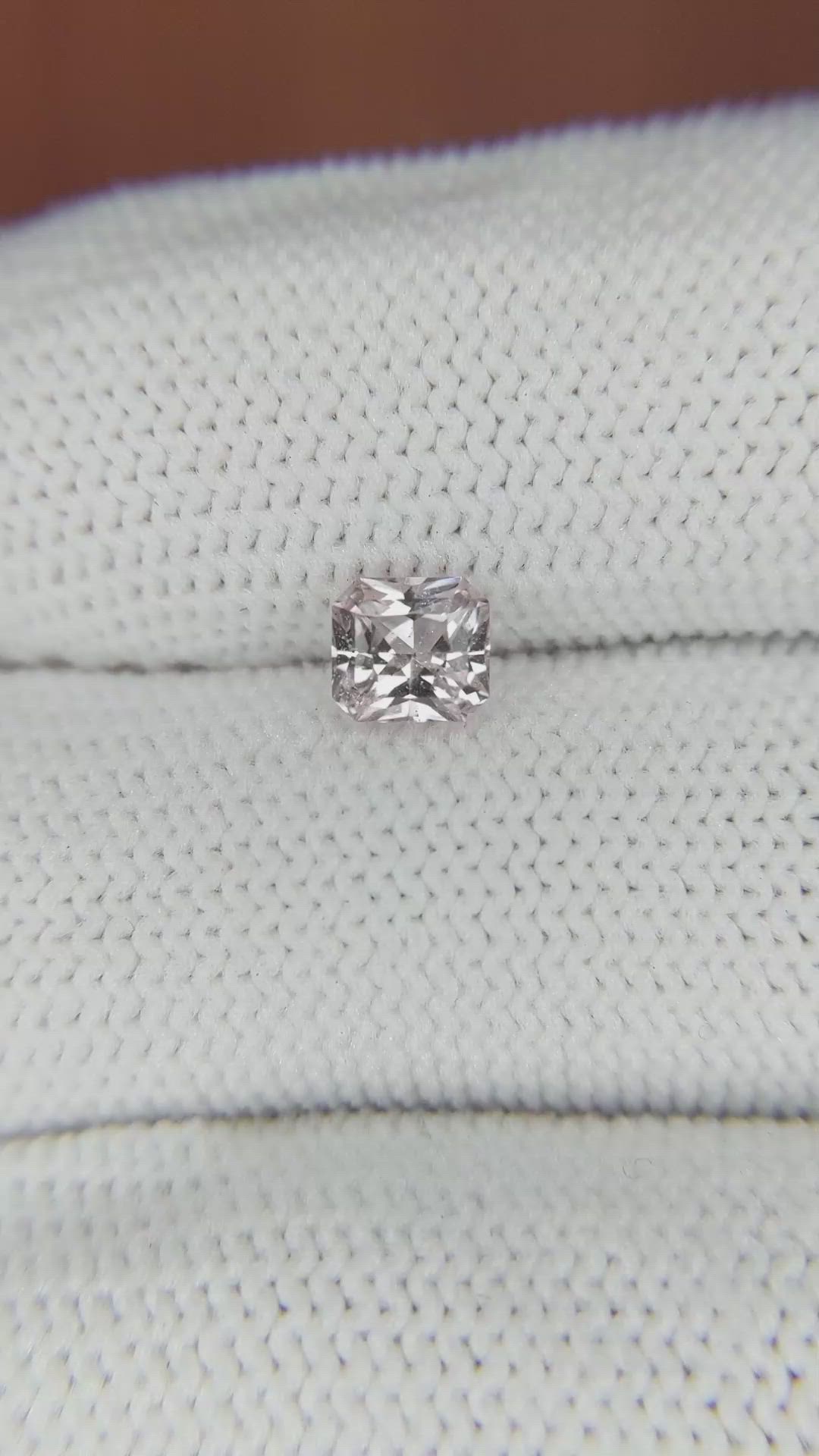 0.76 Ct. Peach Sapphire from Ceylon (Sri Lanka) Size Video