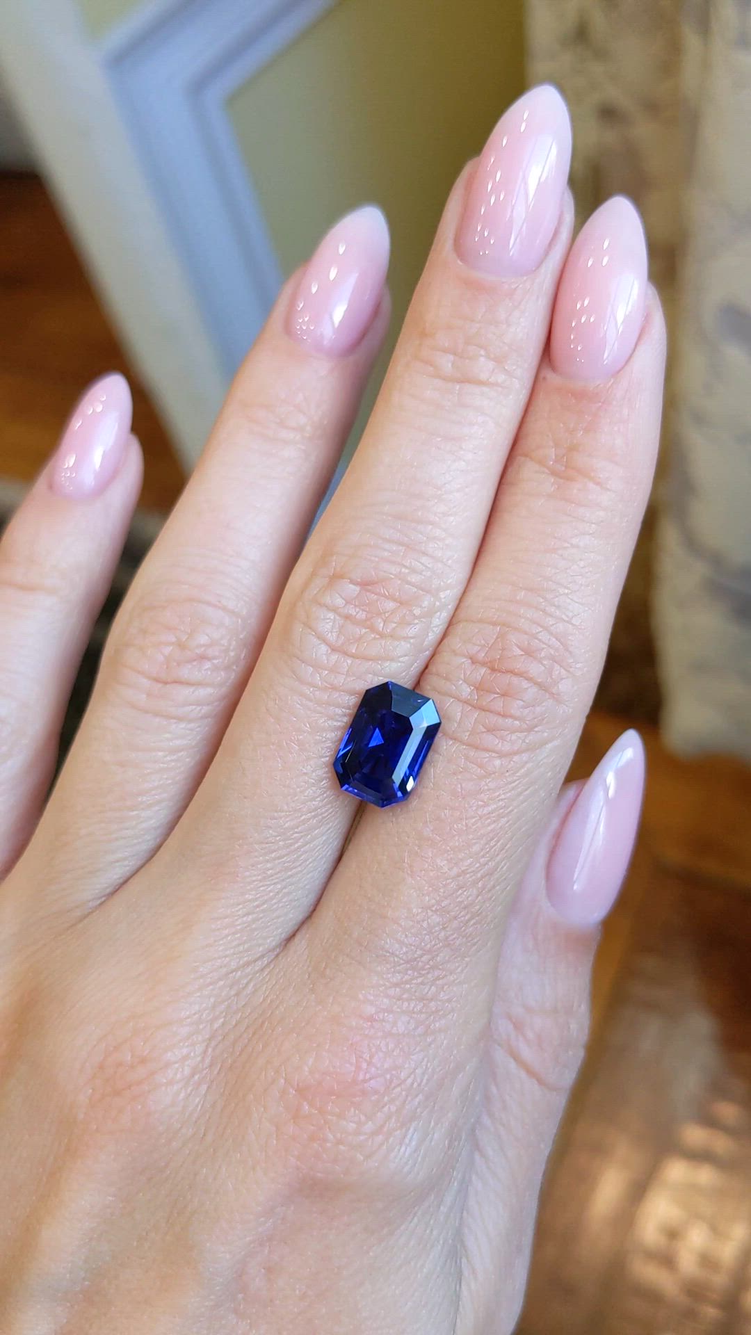 4.02 Ct. Blue Sapphire from Ceylon (Sri Lanka) Size Video