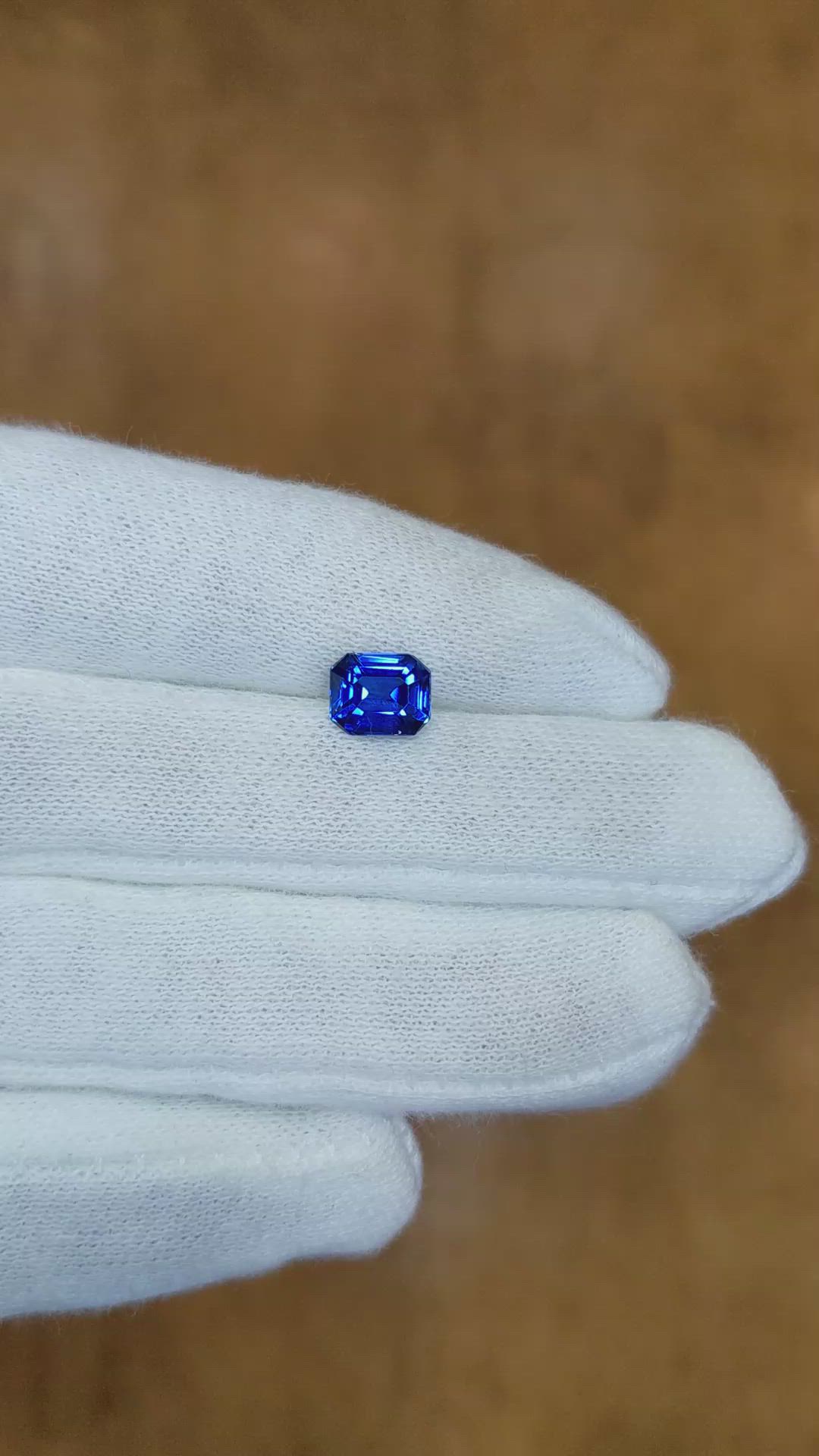 1.65 Ct. Blue Sapphire from Ceylon (Sri Lanka) Size Video
