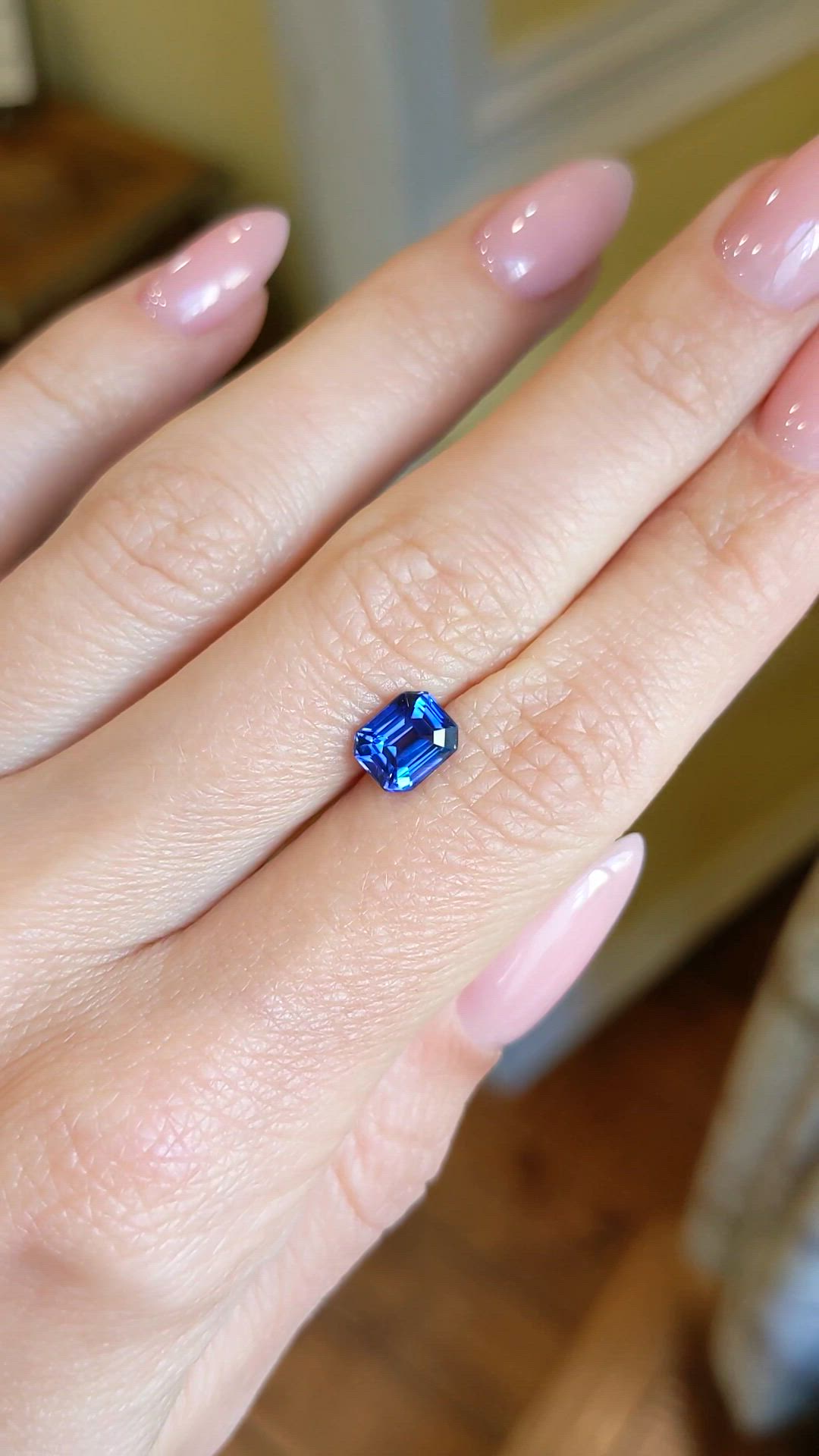 1.65 Ct. Blue Sapphire from Ceylon (Sri Lanka) Size Video