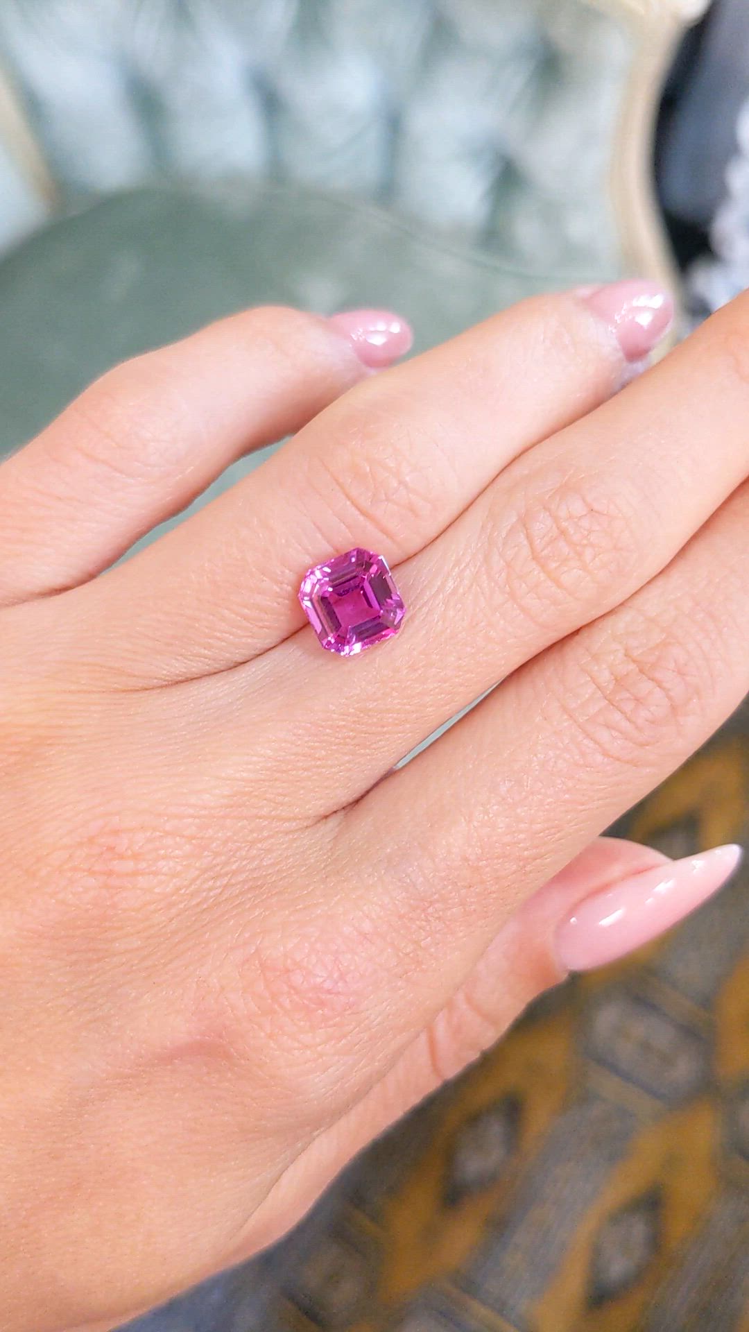 3.20 Ct. Pink Sapphire from Madagascar Size Video