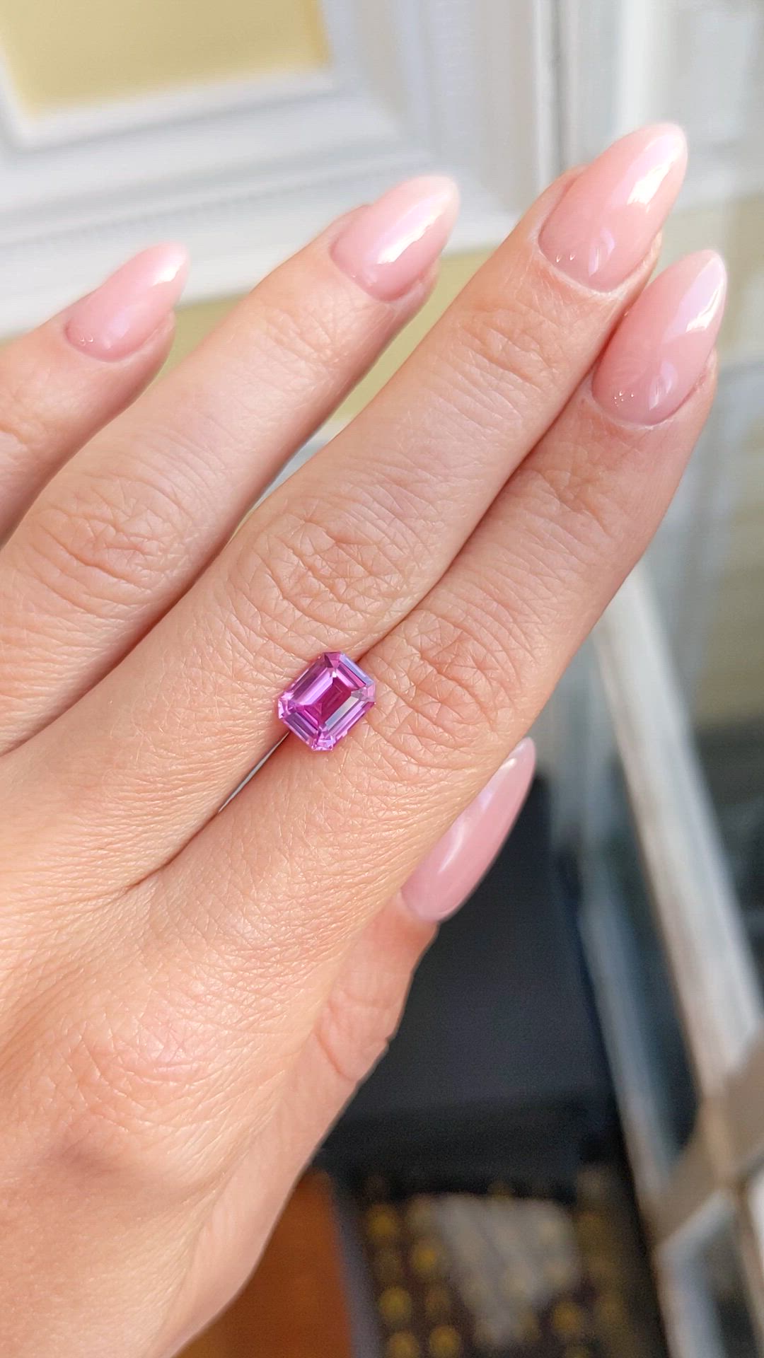 2.03 Ct. Pink Sapphire from Ceylon (Sri Lanka) Size Video