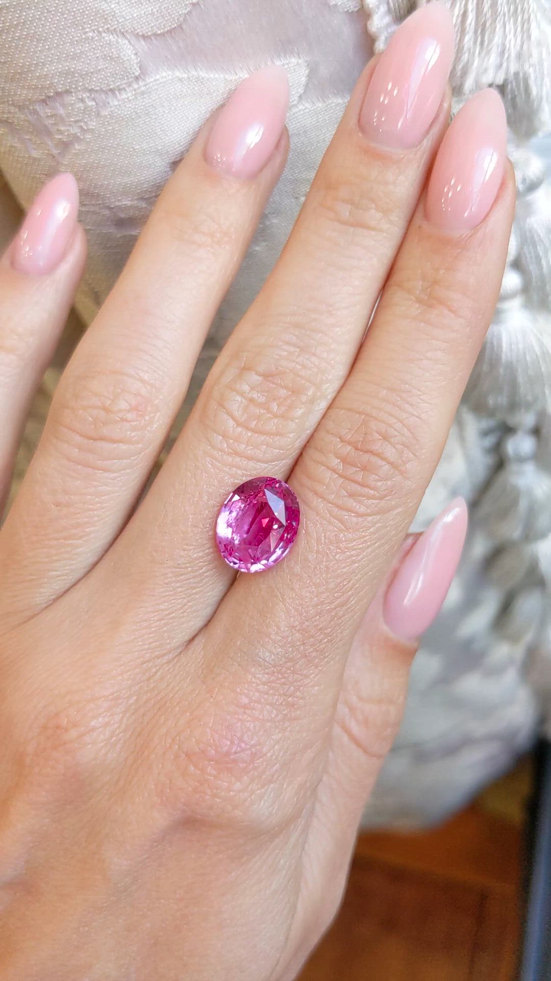 6.02 Ct. Pink Sapphire from Madagascar Size Video