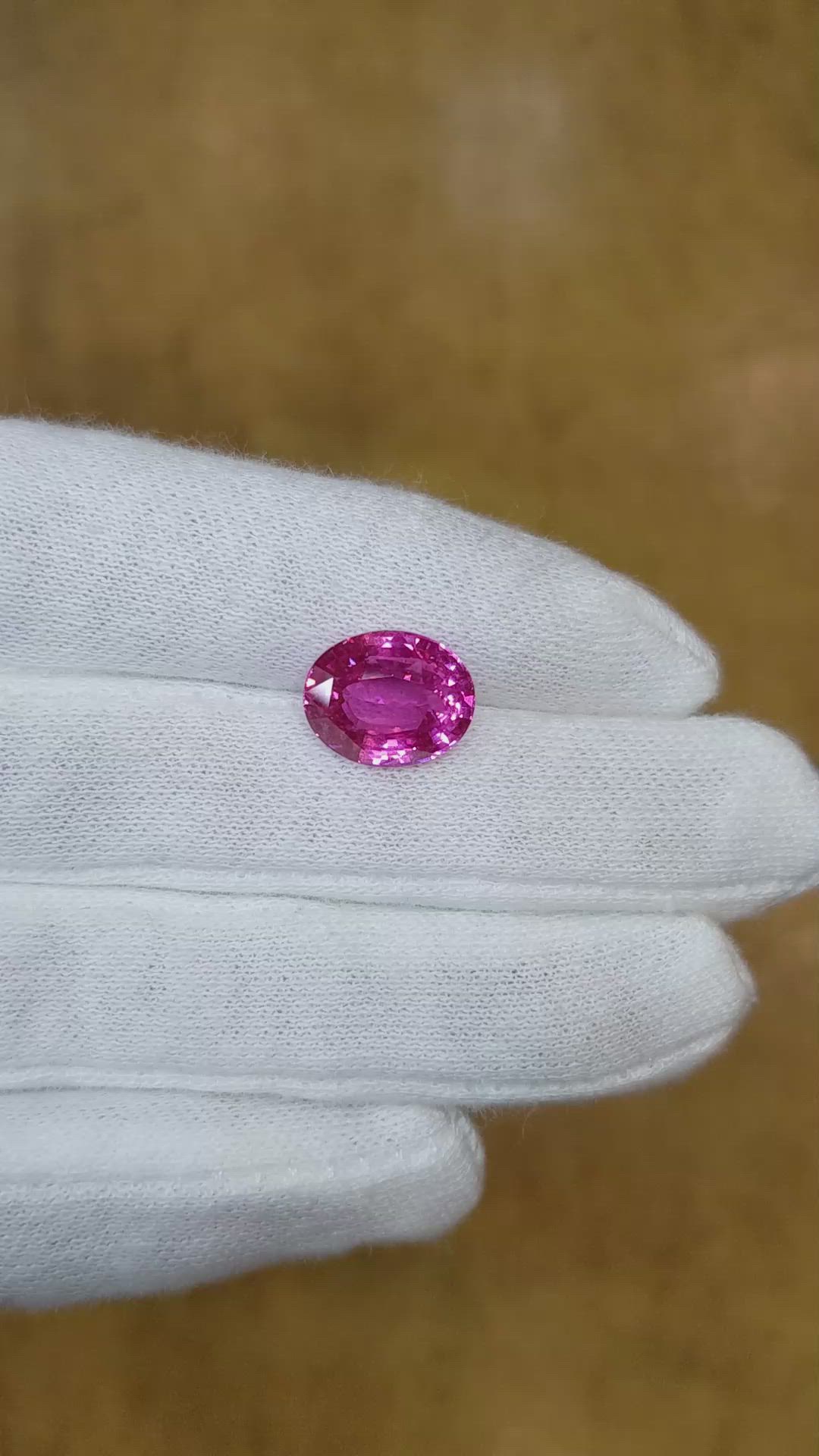 6.02 Ct. Pink Sapphire from Madagascar Size Video