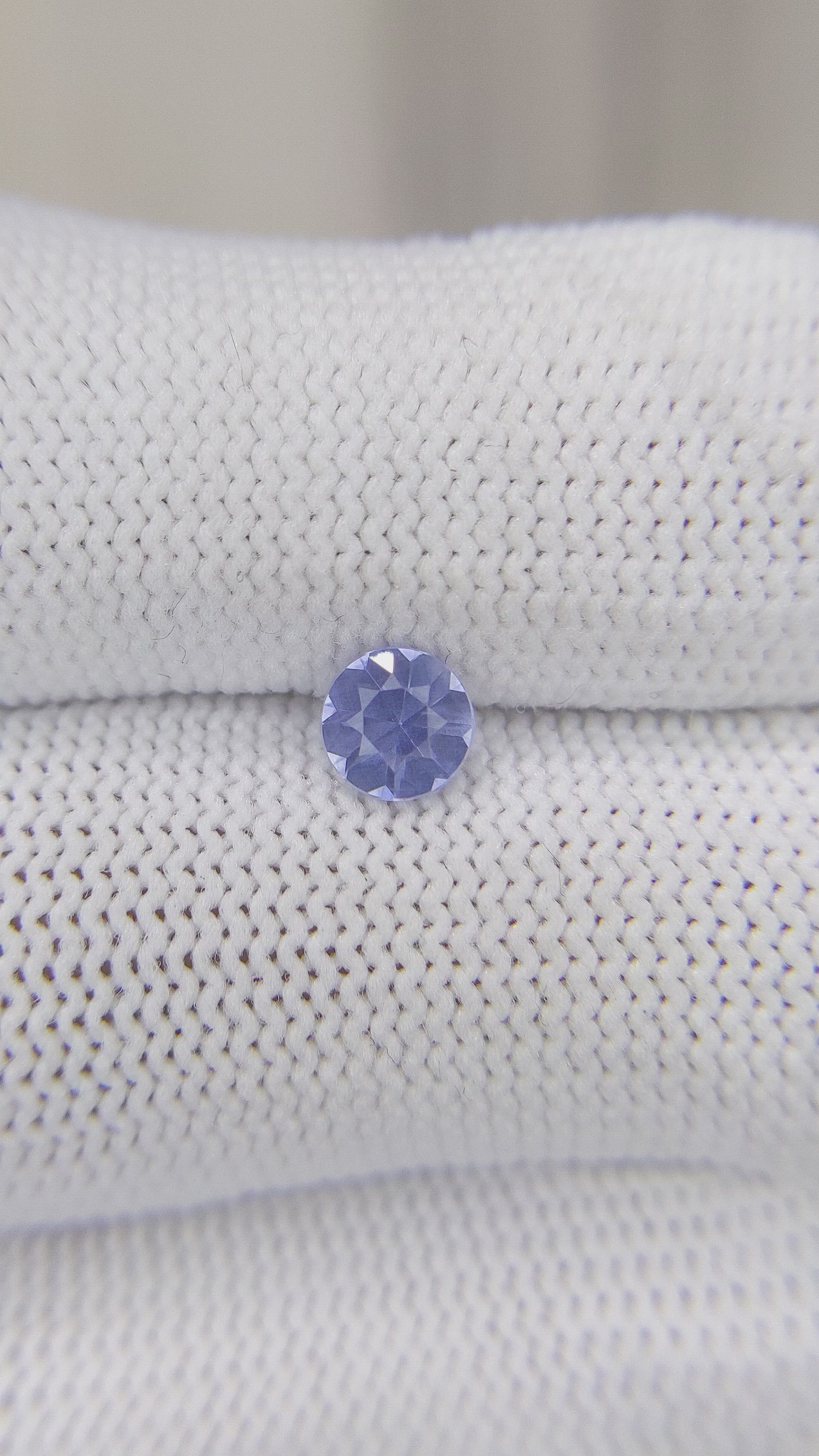 0.65 Ct. Violet Sapphire from Ceylon (Sri Lanka) Size Video