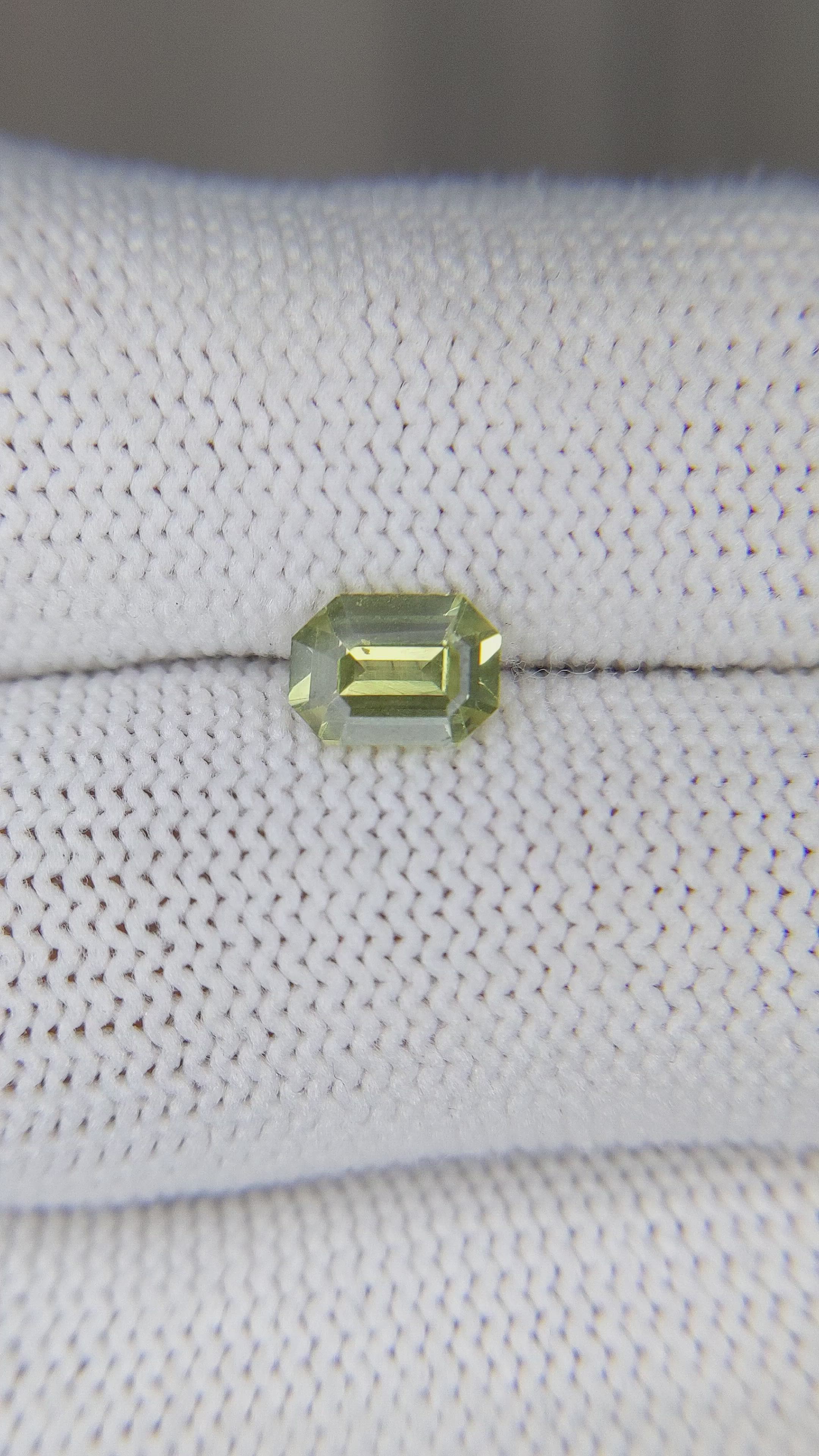 0.87 Ct. Green Sapphire from Ceylon (Sri Lanka) Size Video