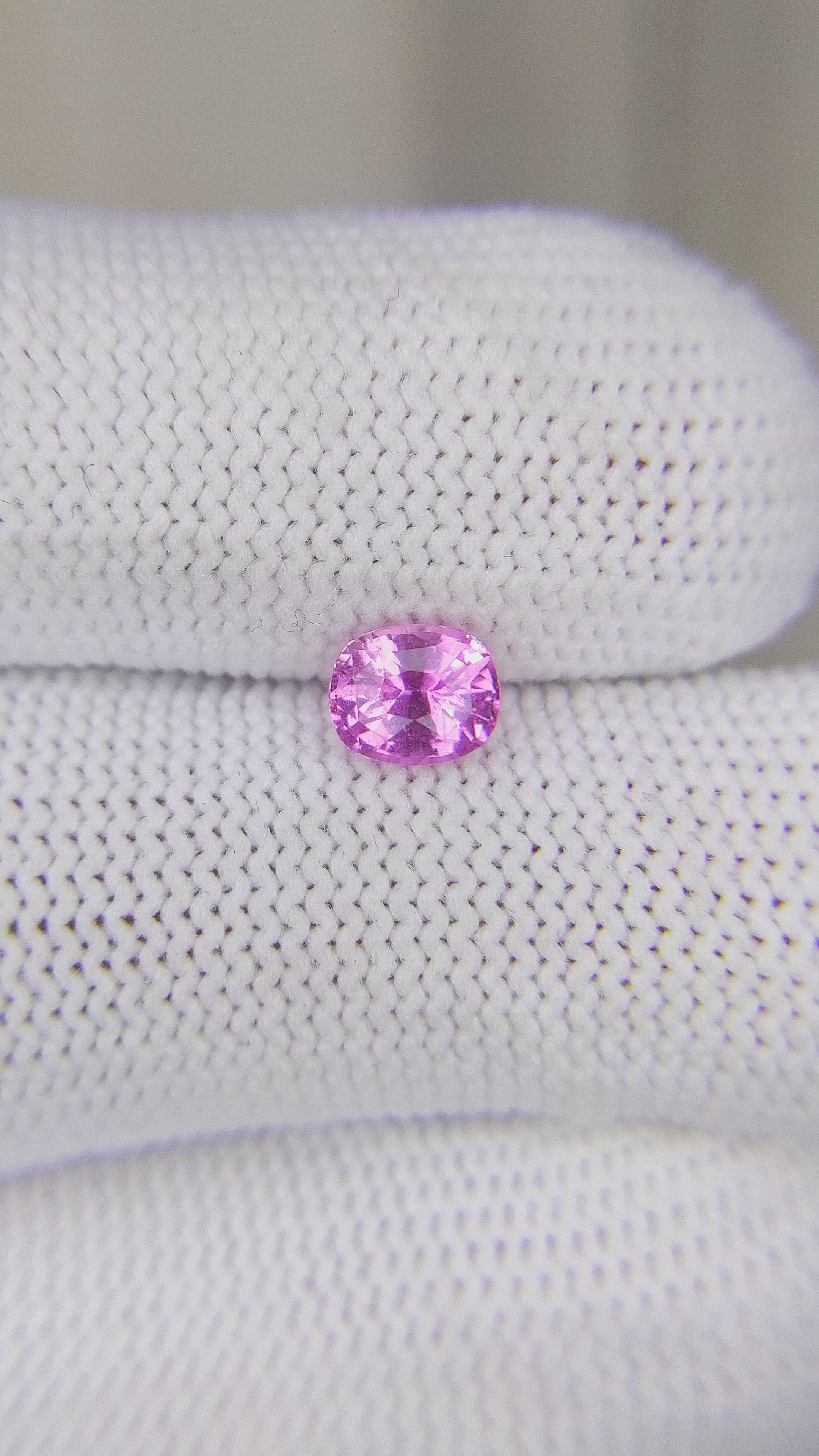 0.82 Ct. Pink Sapphire from Ceylon (Sri Lanka) Size Video
