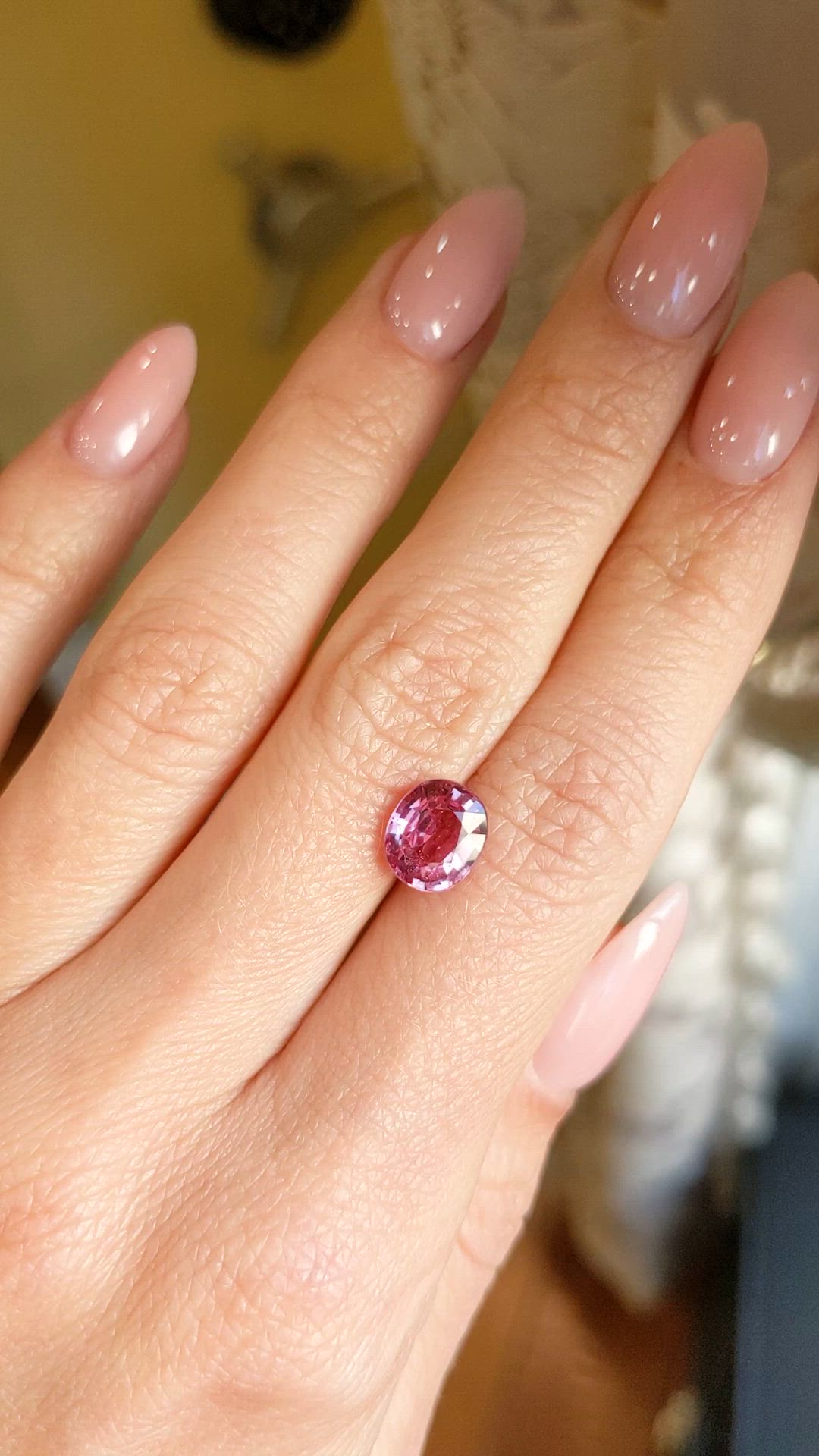 2.77 Ct. Padparadscha Sapphire from Madagascar Size Video