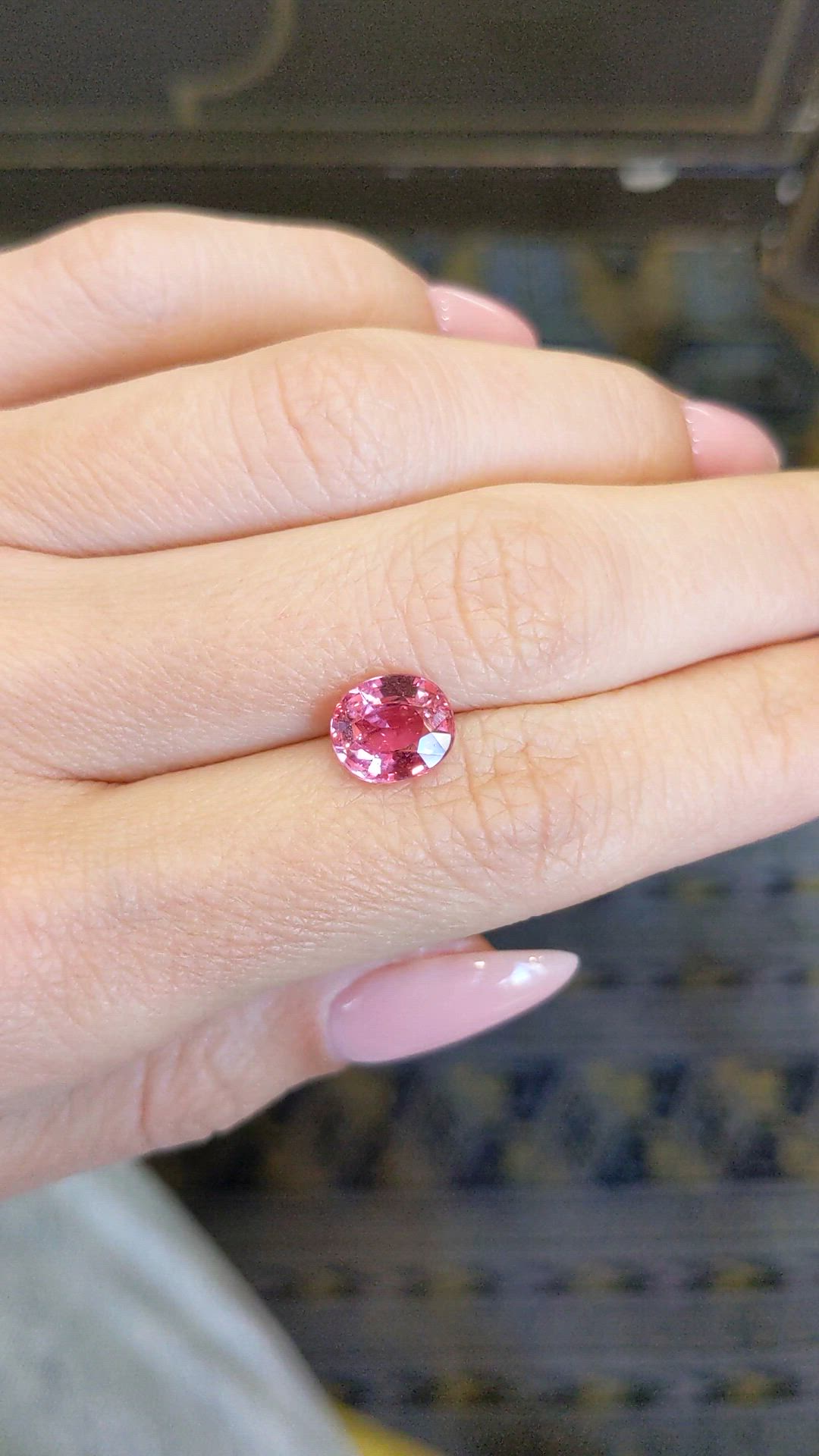 2.77 Ct. Padparadscha Sapphire from Madagascar Size Video