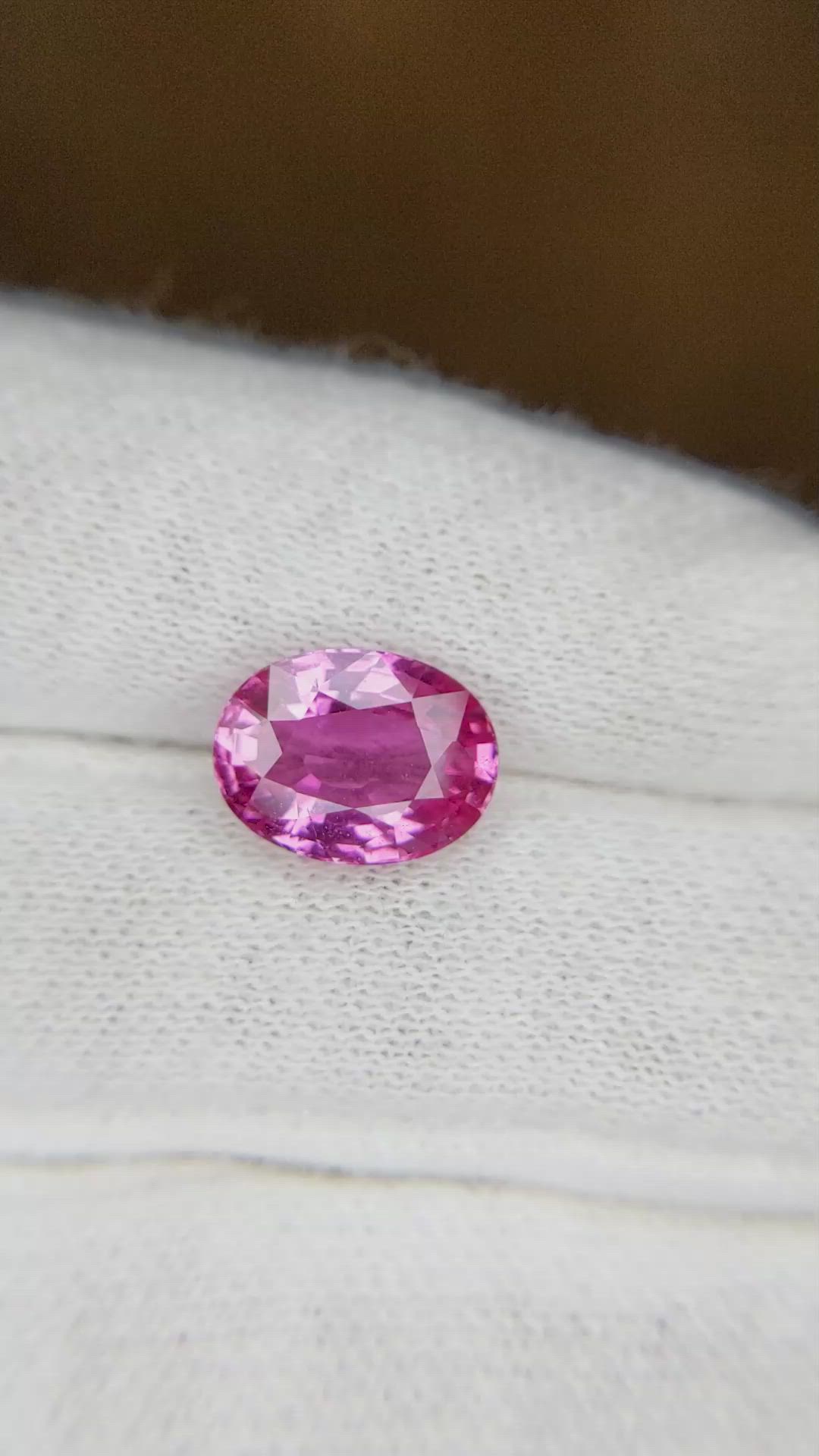3.47 Ct. Pink Sapphire from Ceylon (Sri Lanka) Size Video