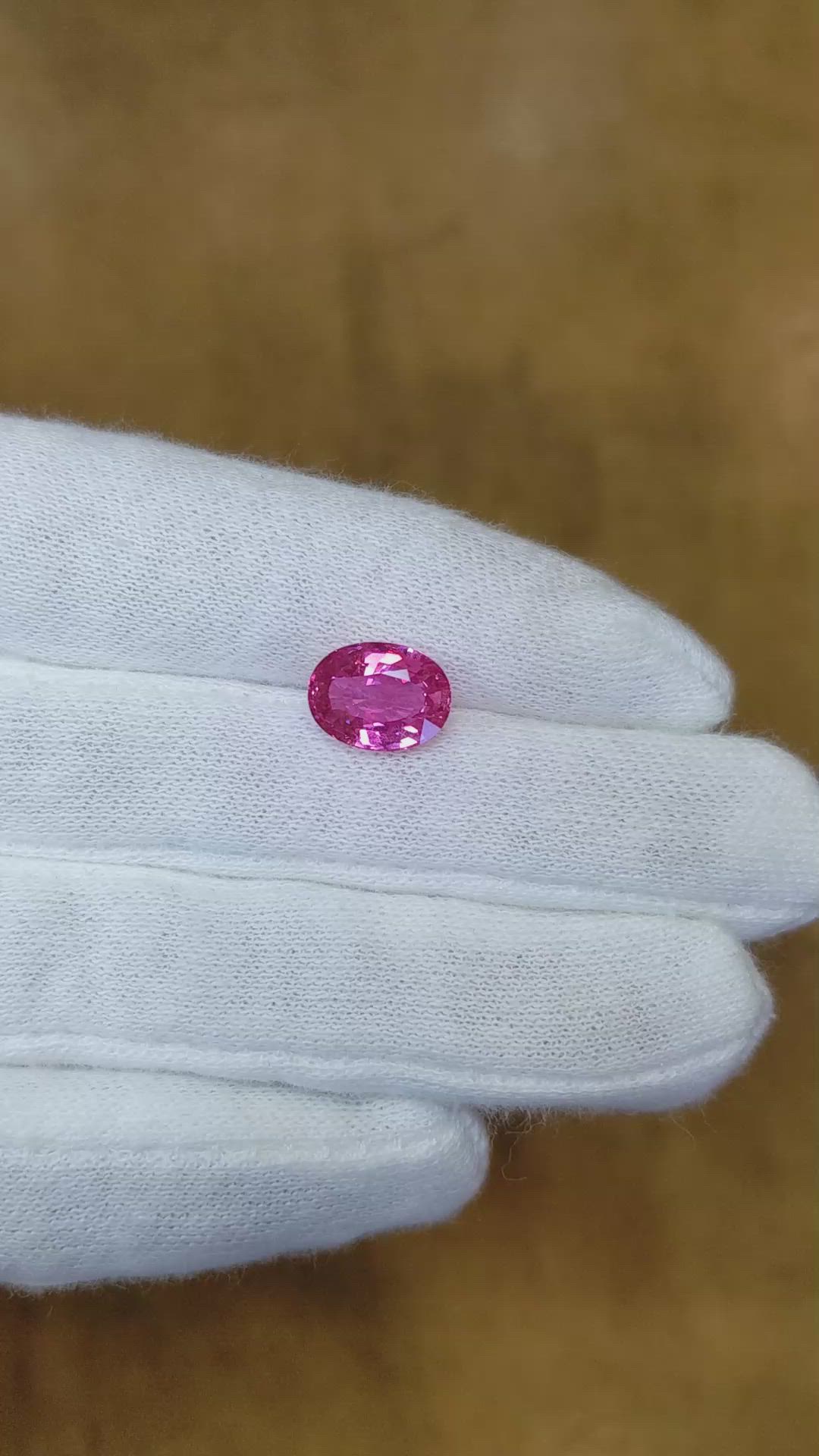 3.47 Ct. Pink Sapphire from Ceylon (Sri Lanka) Size Video