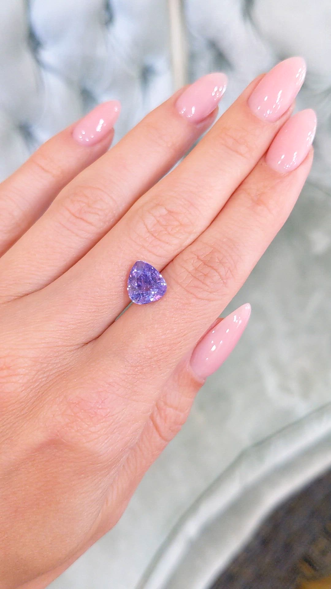 3.70 Ct. Purple Sapphire from Ceylon (Sri Lanka) Size Video