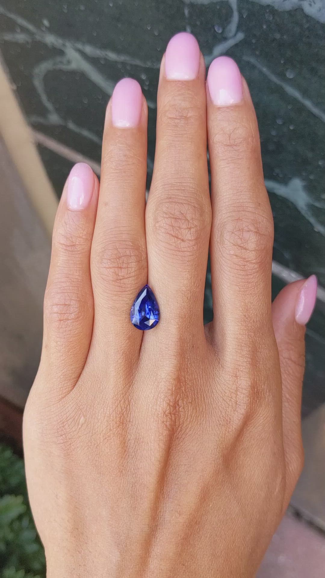 3.53 Ct. Blue Sapphire from Madagascar Size Video