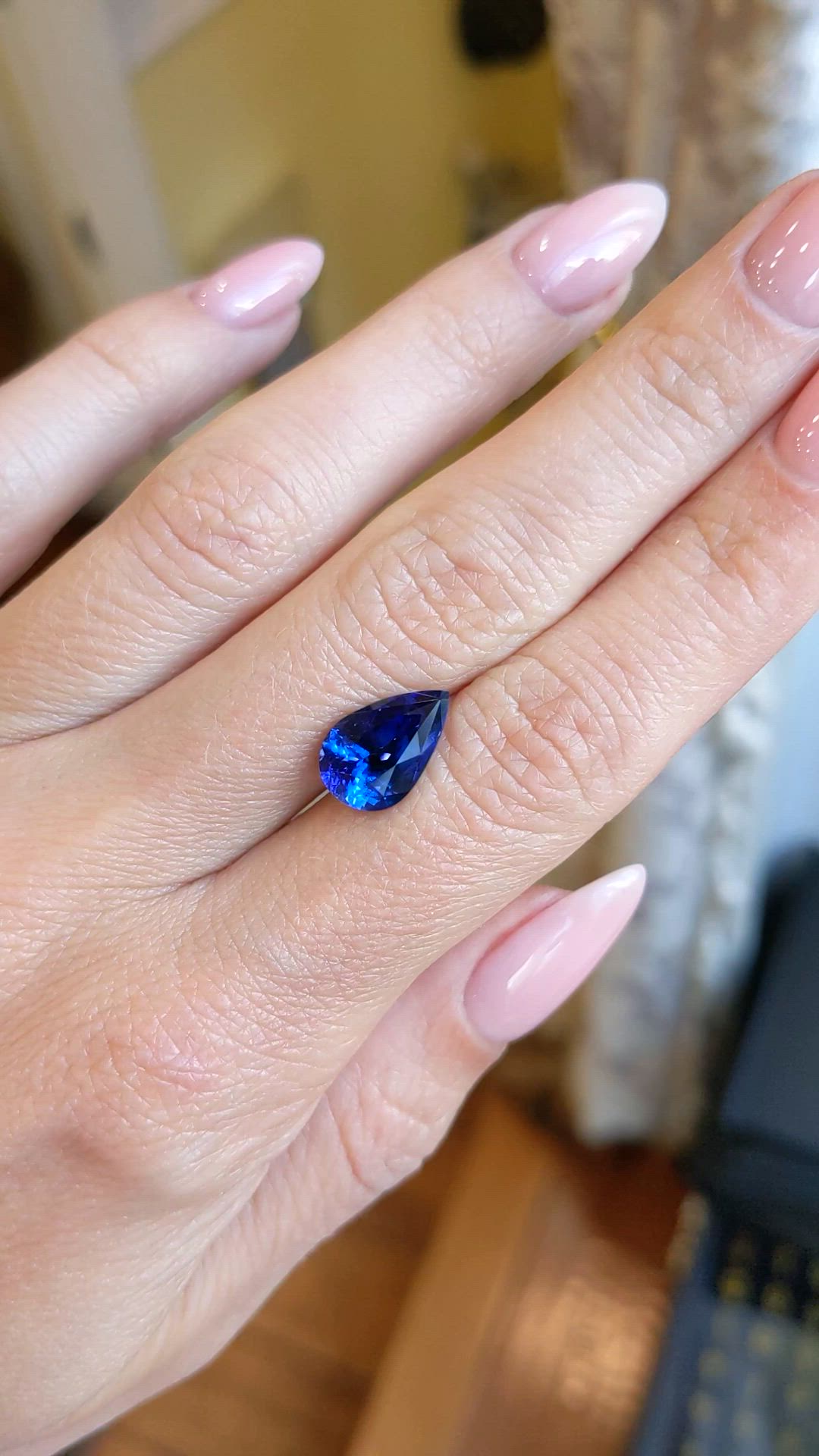 3.53 Ct. Blue Sapphire from Madagascar Size Video