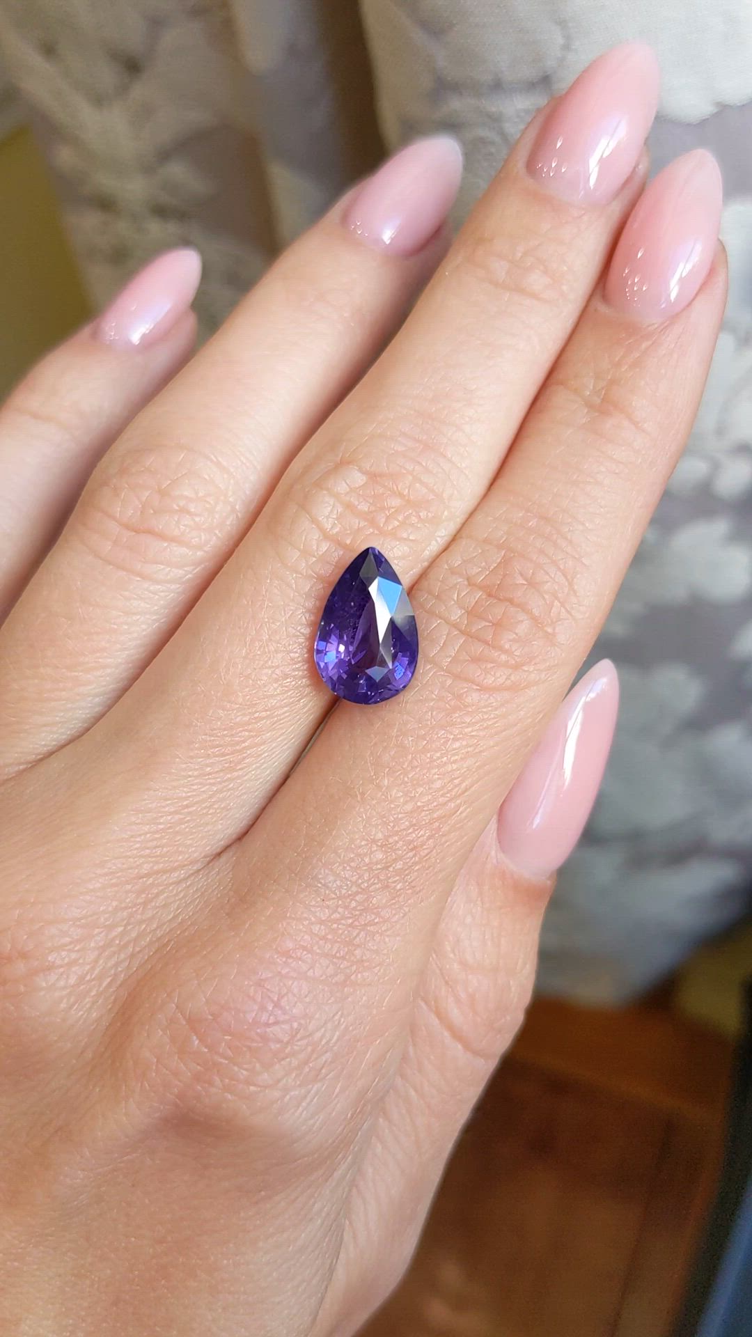 5.01 Ct. Purple Sapphire from Madagascar Size Video