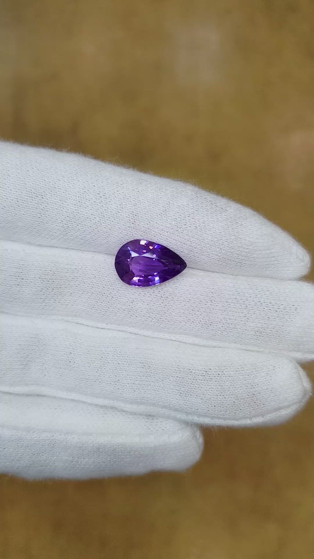 5.01 Ct. Purple Sapphire from Madagascar Size Video