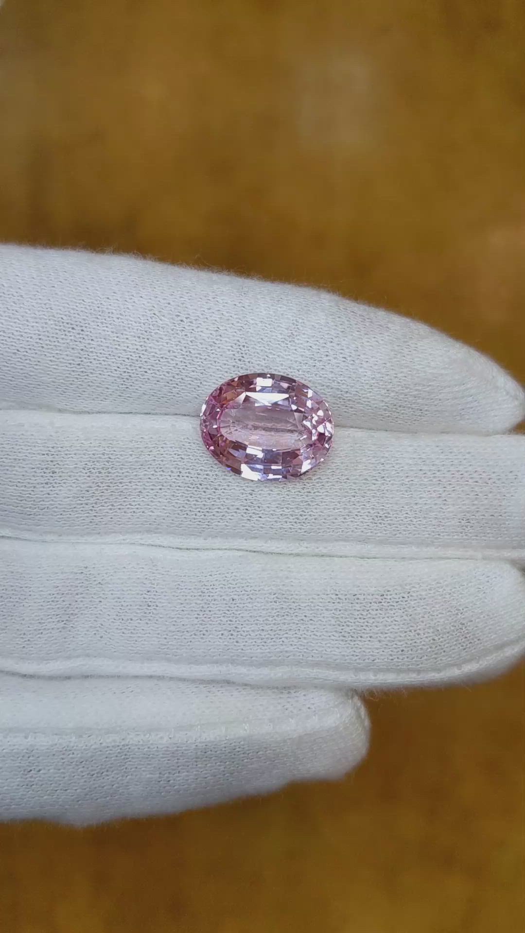 10.07 Ct. Pink Sapphire from Ceylon (Sri Lanka) Size Video