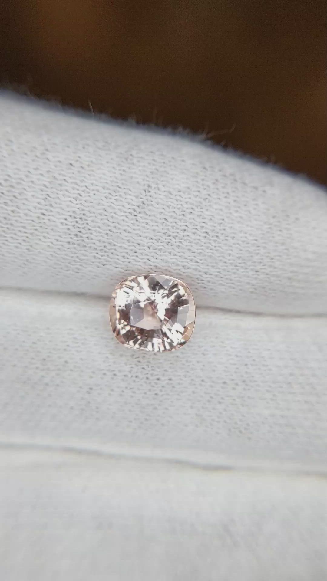 2.54 Ct. Peach Sapphire from Ceylon (Sri Lanka) Size Video