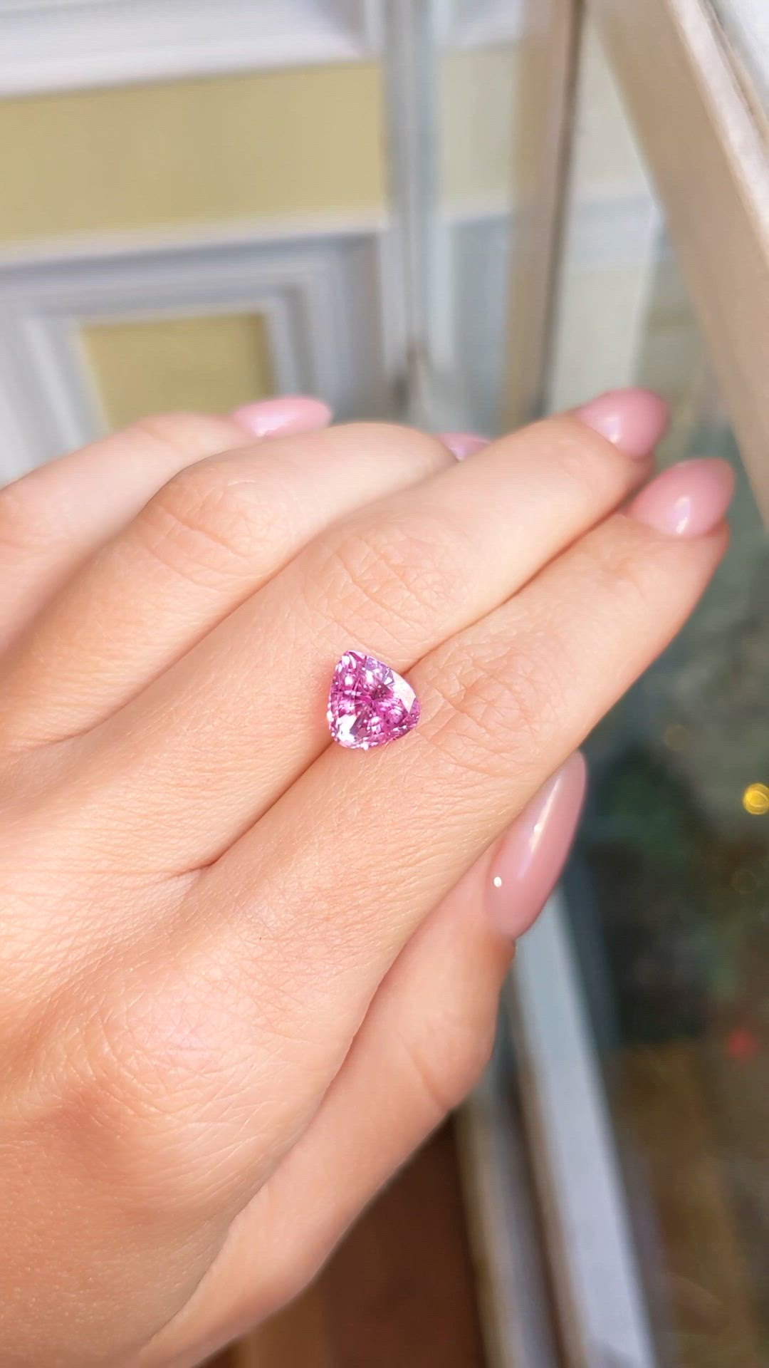 3.25 Ct. Pink Sapphire from Ceylon (Sri Lanka) Size Video