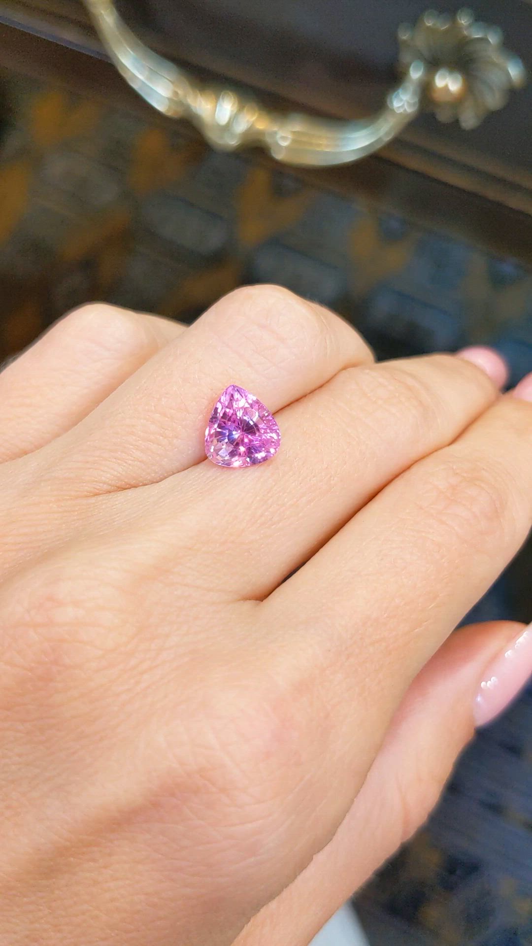 3.25 Ct. Pink Sapphire from Ceylon (Sri Lanka) Size Video