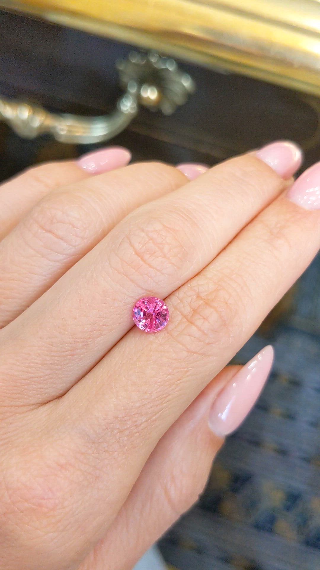 1.12 Ct. Pink Sapphire from Ceylon (Sri Lanka) Size Video