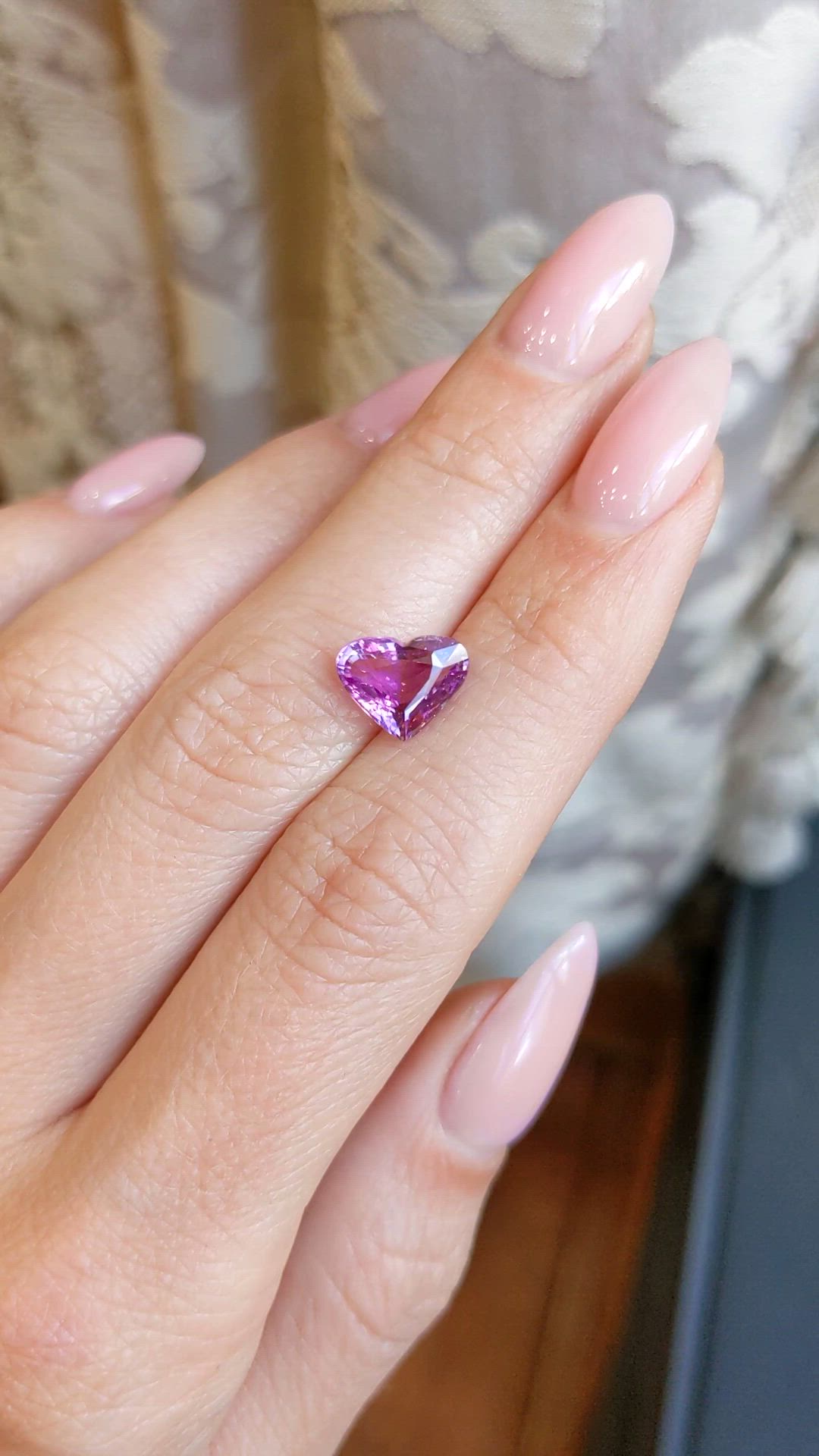 3.02 Ct. Pinkish Purple Sapphire from Ceylon (Sri Lanka) Size Video