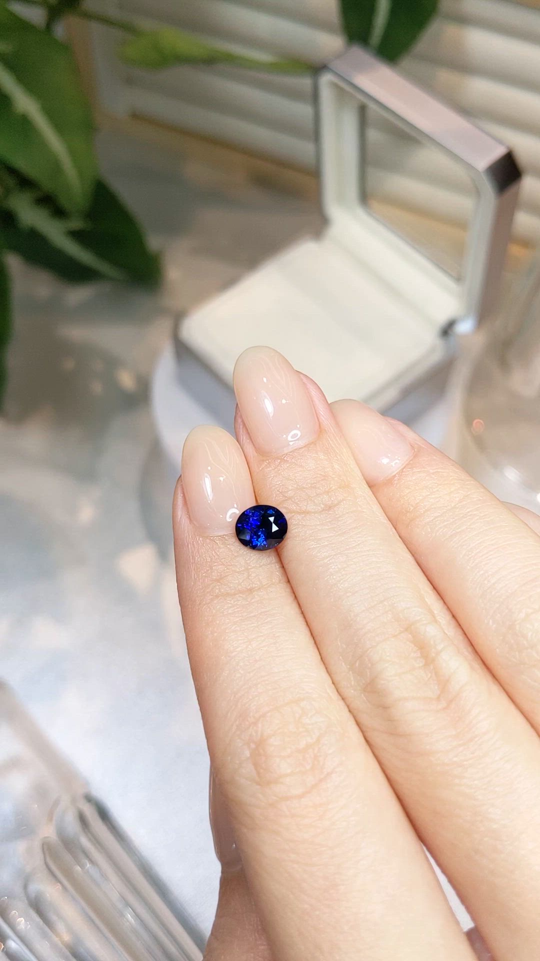 1.13 Ct. Blue Sapphire from Ceylon (Sri Lanka) Size Video