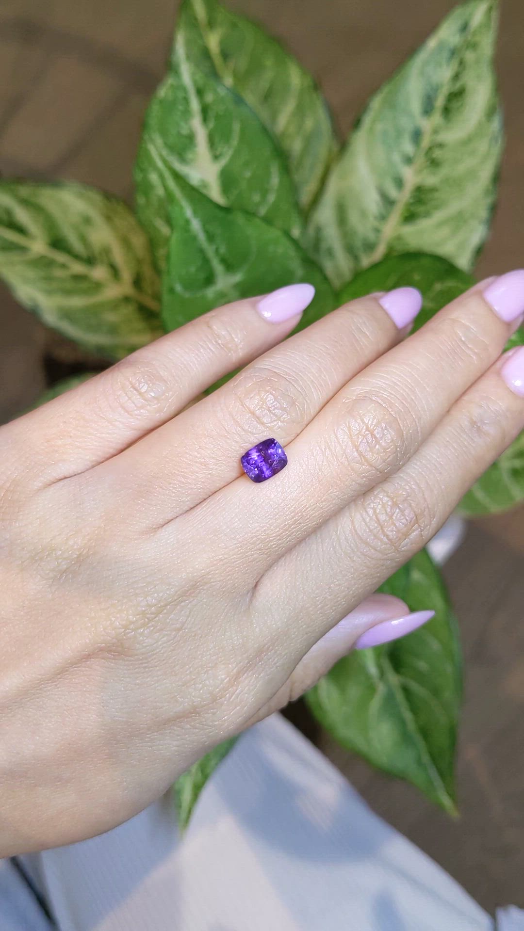 1.80 Ct. Purple Sapphire from Ceylon (Sri Lanka) Size Video
