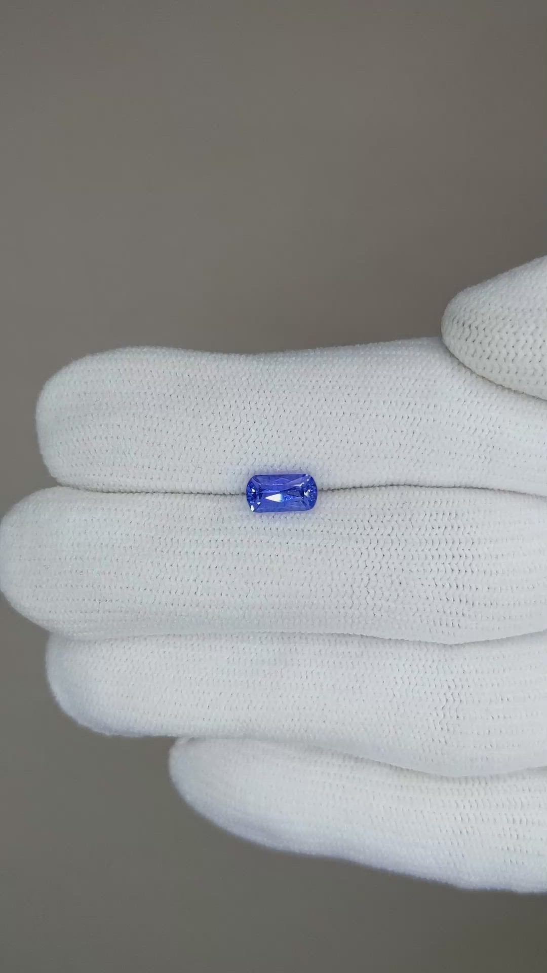 0.97 Ct. Blue Sapphire from Ceylon (Sri Lanka) Size Video