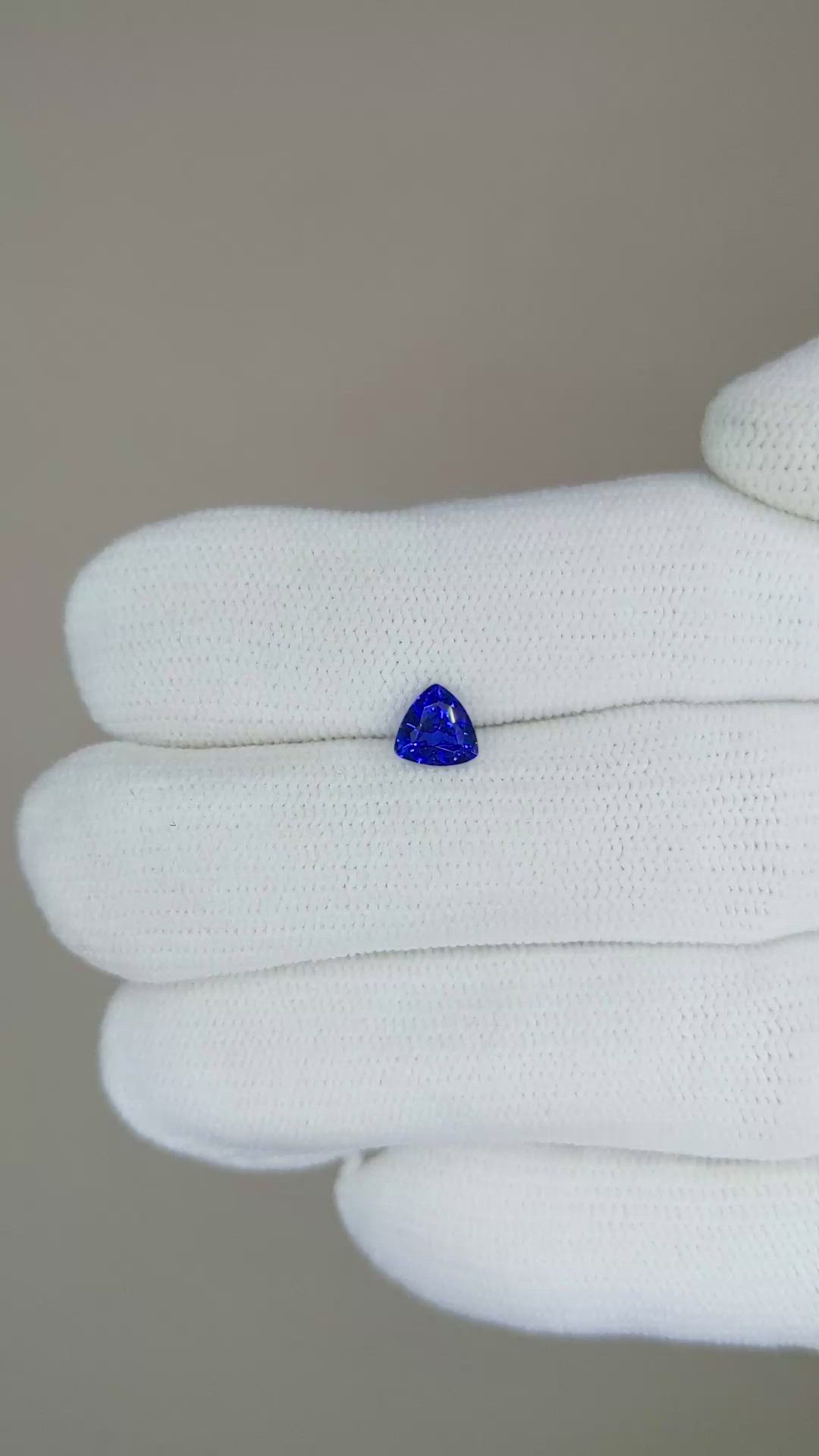 0.66 Ct. Blue Sapphire from Ceylon (Sri Lanka) Size Video