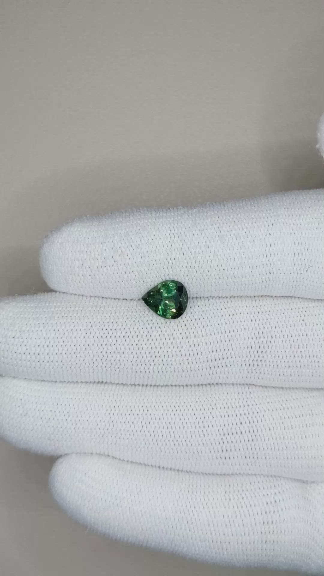 1.73 Ct. Green Sapphire from Ceylon (Sri Lanka) Size Video