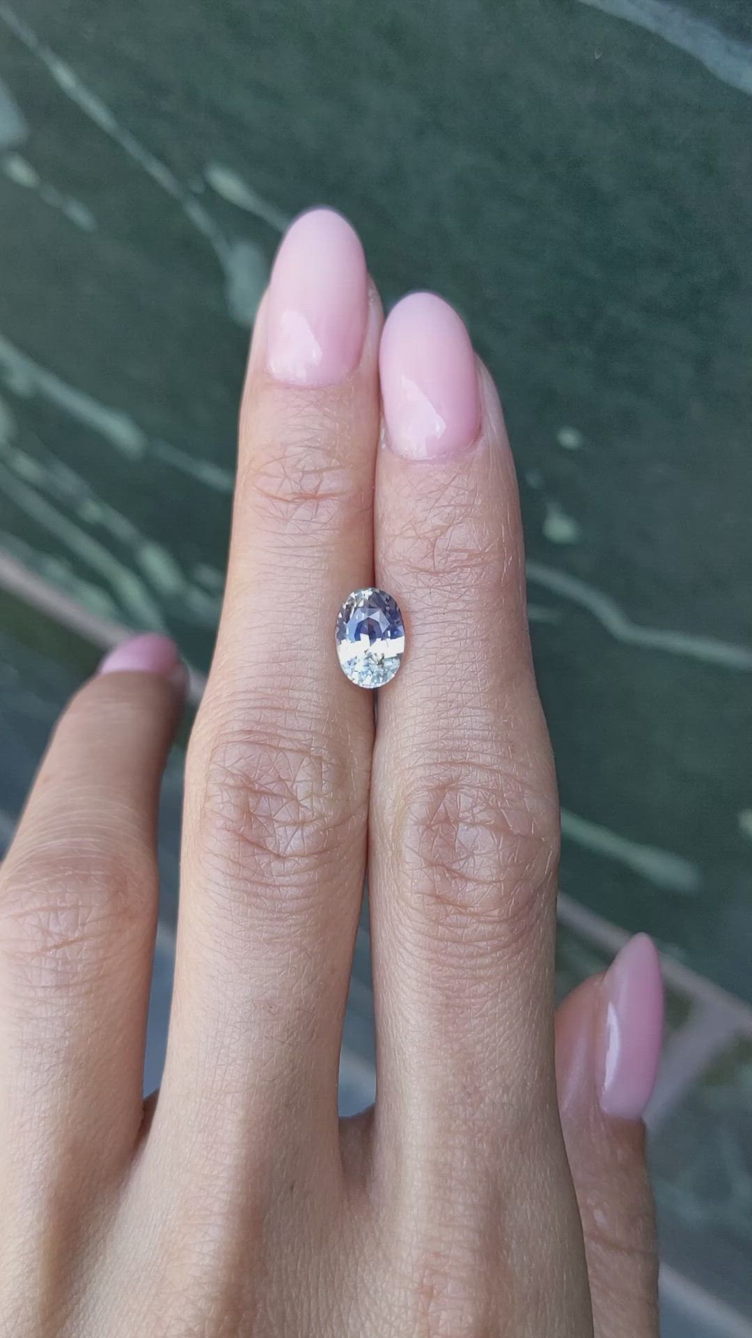 2.44 Ct. Bi Color Sapphire from Ceylon (Sri Lanka) Size Video